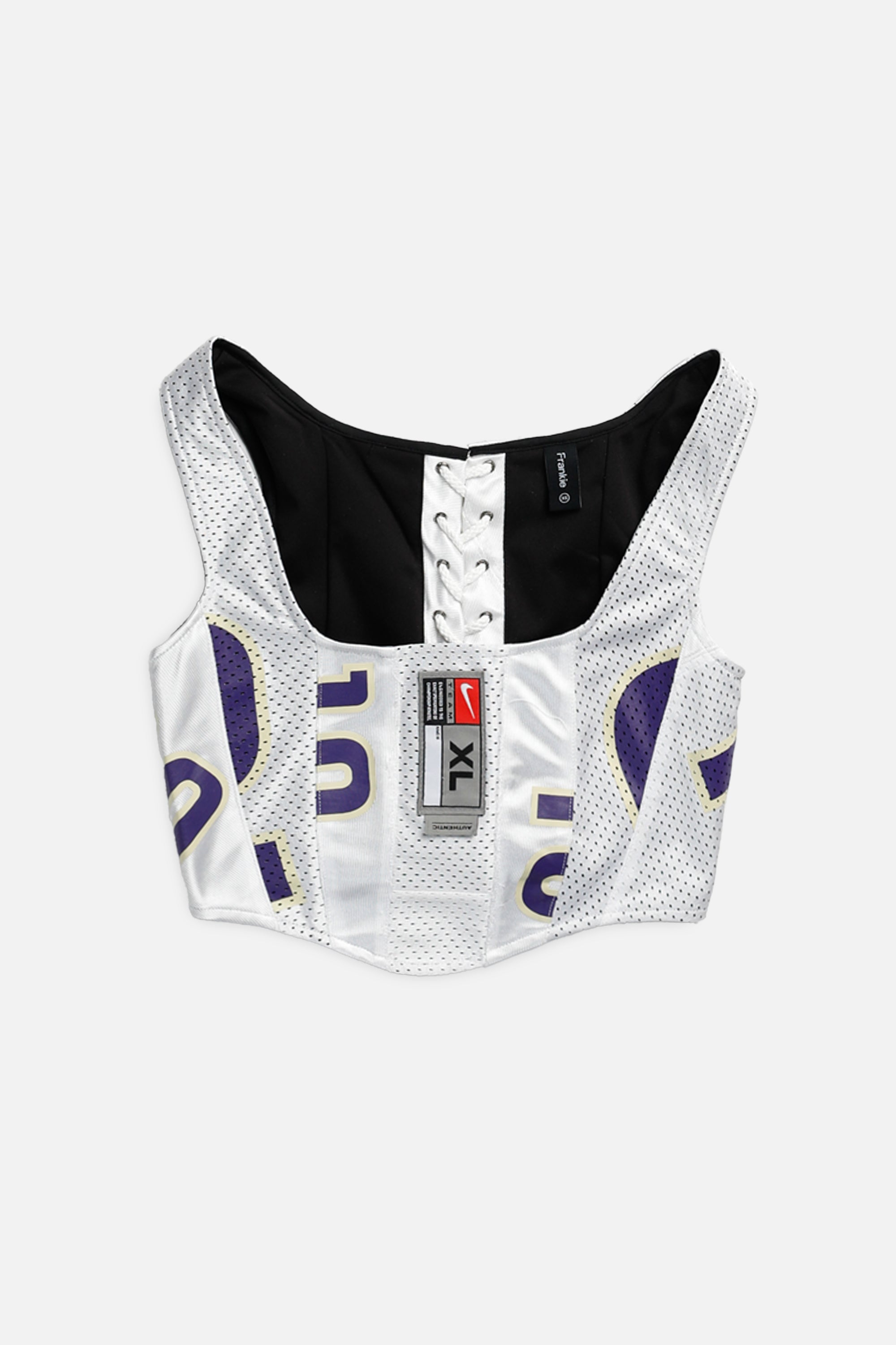 Rework NCAA Football Corset - XS-TOPS-NCAA-XS-Frankie Collective Rare Vintage Streetwear Reworks