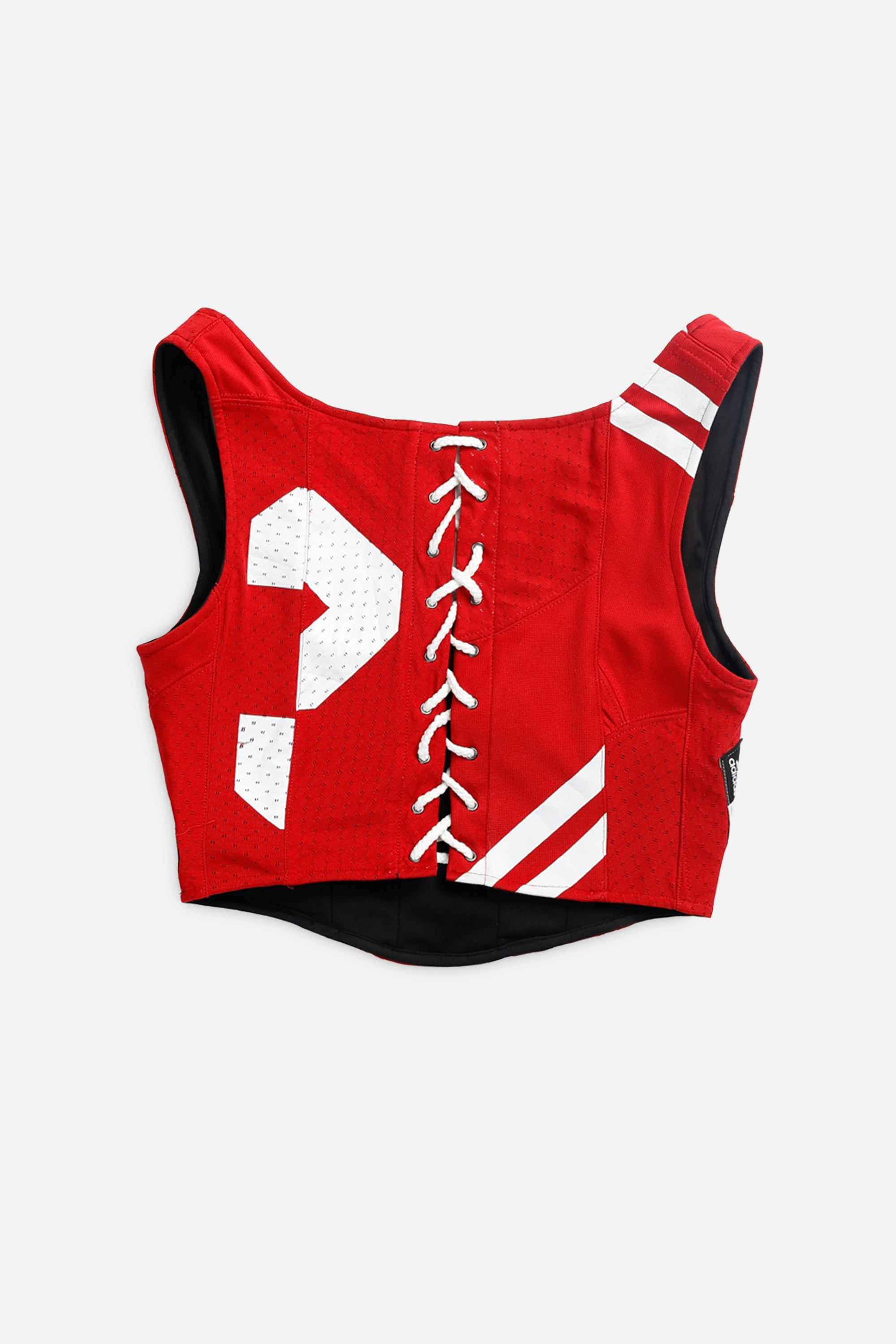 Rework Nebraska Cornhuskers NCAA Corset - S-TOPS-NCAA-S-Frankie Collective Rare Vintage Streetwear Reworks