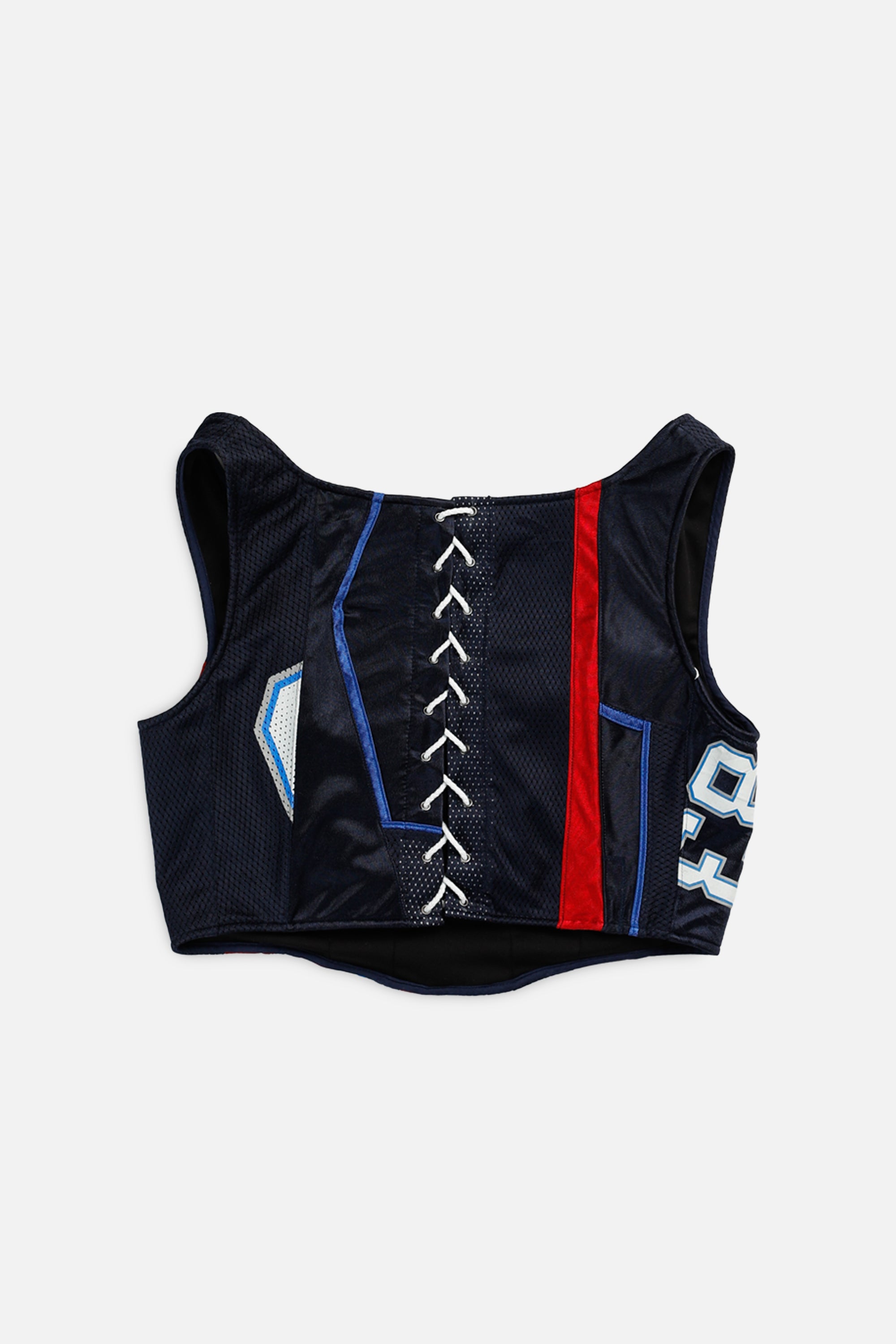 Rework New England Patriots NFL Corset - XL-TOPS-NFL-XL-Frankie Collective Rare Vintage Streetwear Reworks