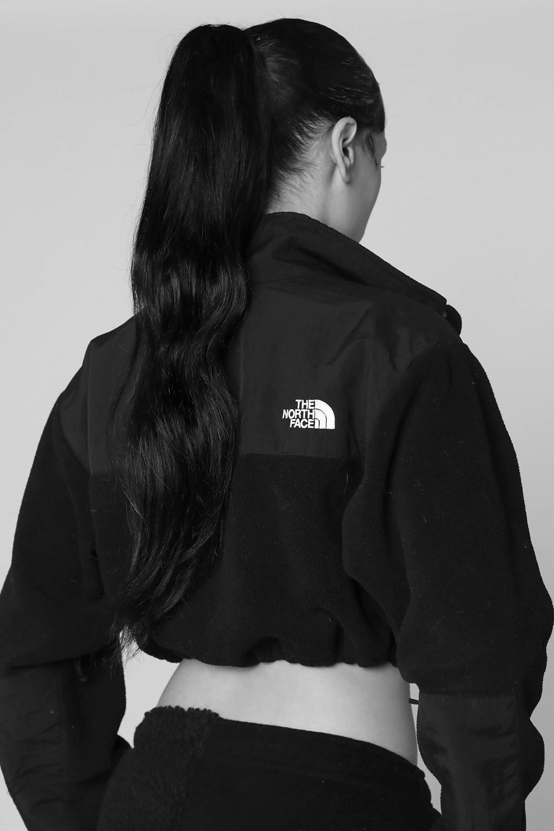 Rework North Face Crop Fleece Jacket - M-SWEATERS-North Face-Frankie Collective Rare Vintage Streetwear Reworks