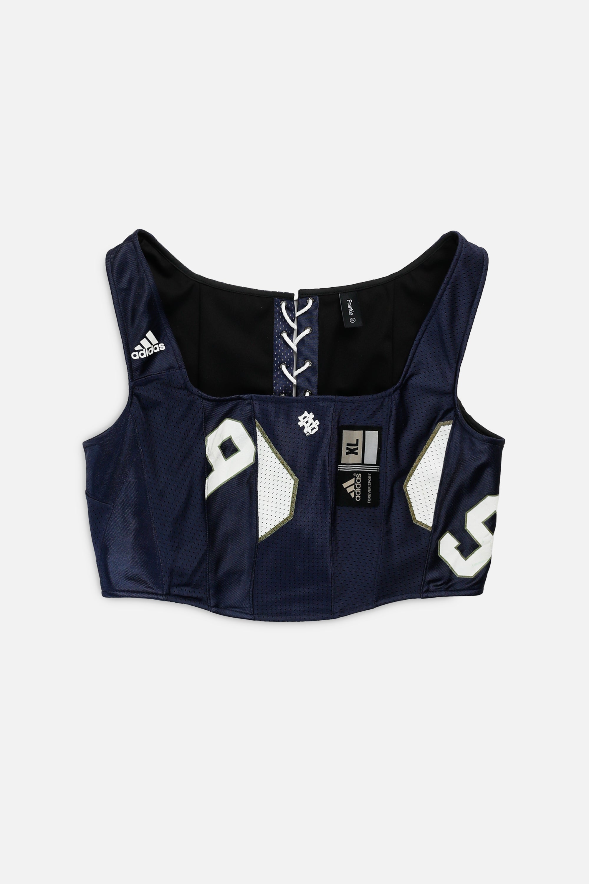 Rework Notre Dame Fighting Irish NCAA Corset - XL-TOPS-NCAA-XL-Frankie Collective Rare Vintage Streetwear Reworks