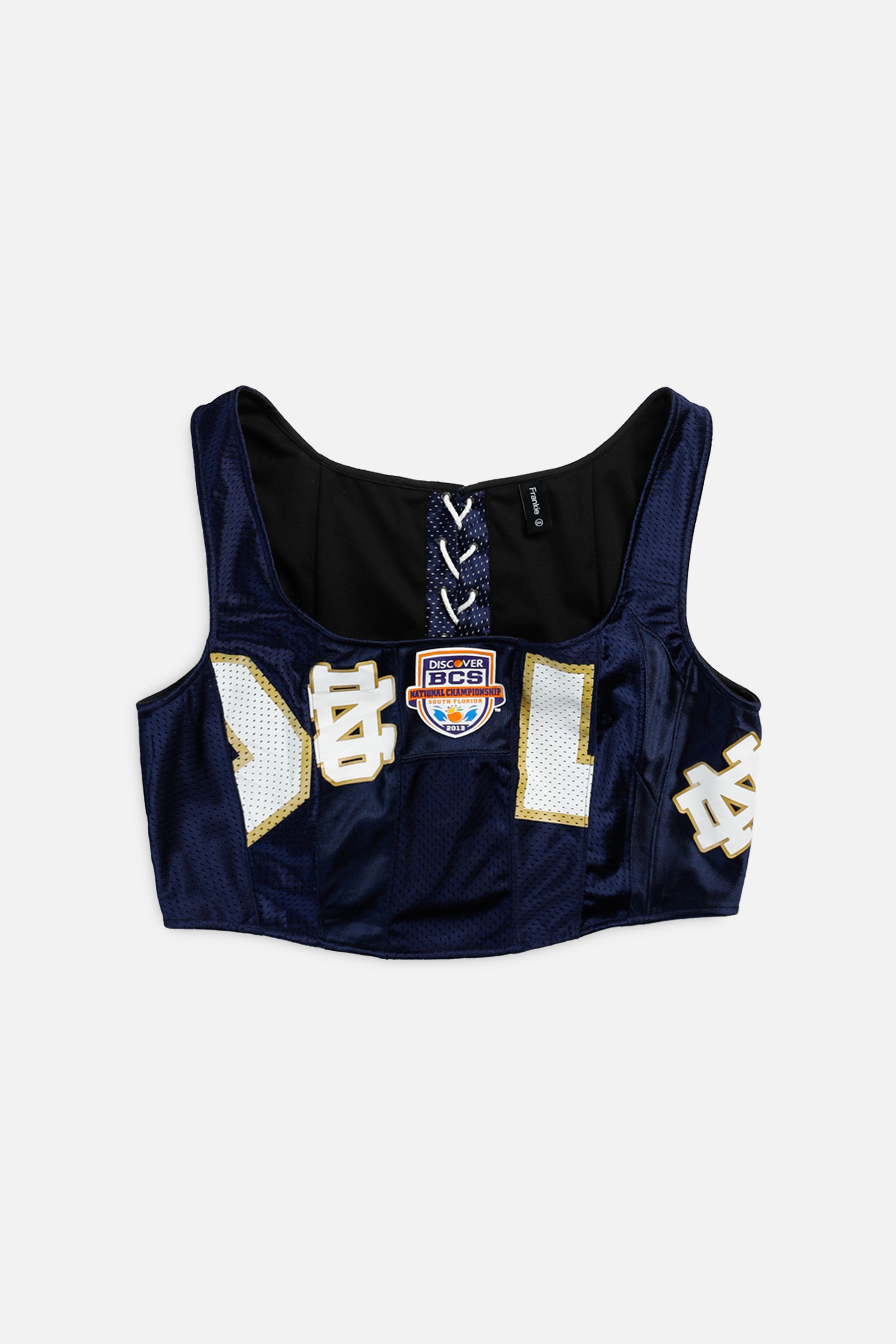 Rework Notre Dame NCAA Corset - XXL-TOPS-NCAA-XXL-Frankie Collective Rare Vintage Streetwear Reworks