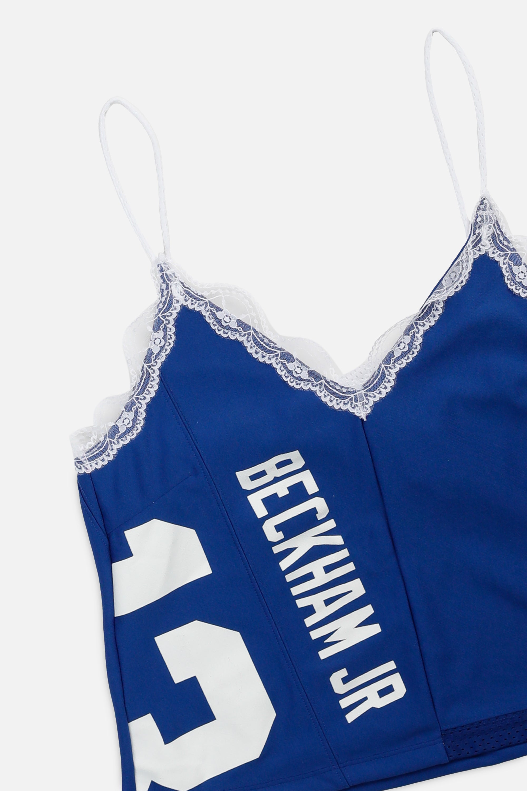 Rework NY Giants NFL Lace Tank - M-TOPS-NFL-M-Frankie Collective Rare Vintage Streetwear Reworks