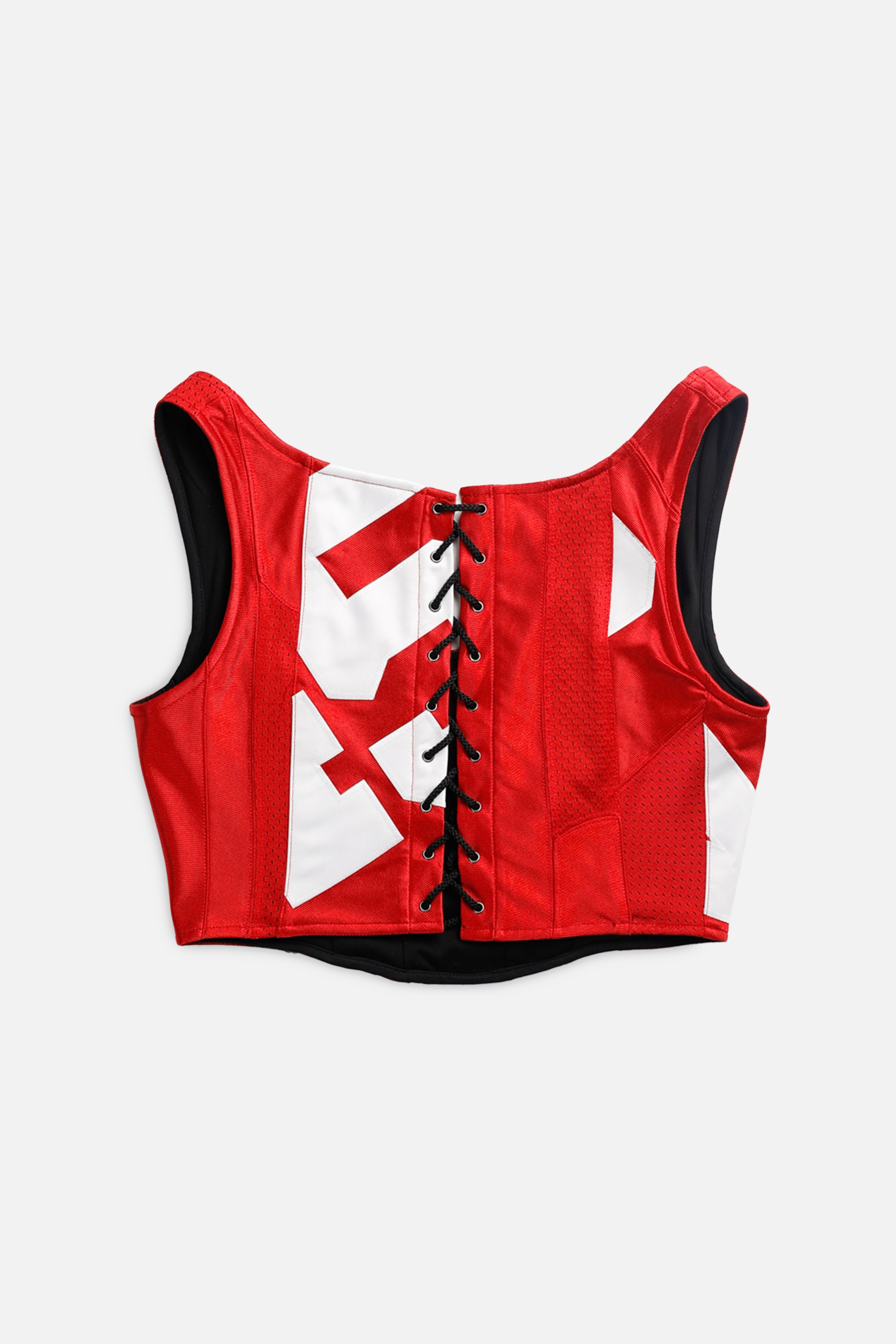 Rework Ohio State Buckeyes NCAA Corset - M-TOPS-NCAA-M-Frankie Collective Rare Vintage Streetwear Reworks