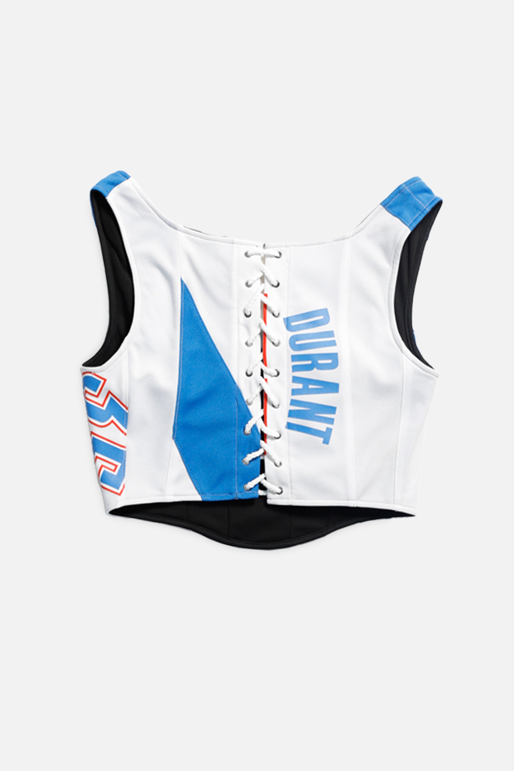 Rework Oklahoma City Thunder NBA Corset - S-TOPS-NBA-S-Frankie Collective Rare Vintage Streetwear Reworks