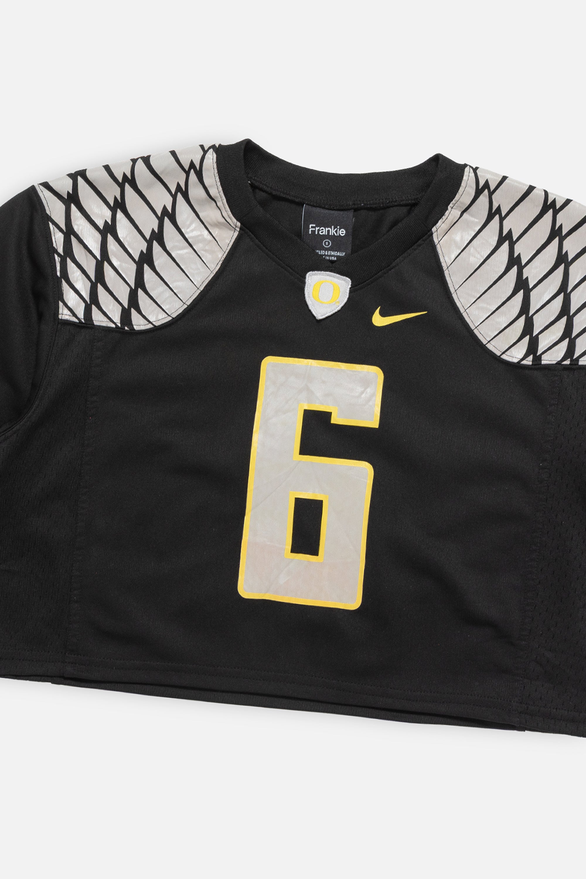 Rework Oregon Ducks Crop Jersey-NCAA-Frankie Collective-Rework-Vintage-Streetwear