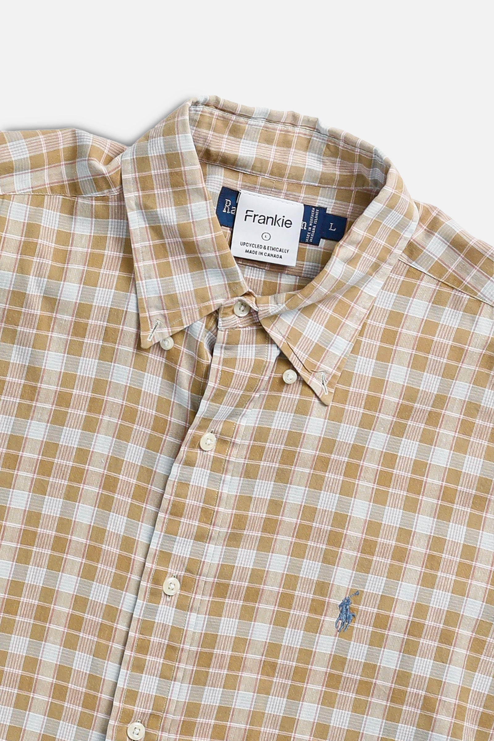 Rework Oxford Crop Shirt - L-TOPS-Polo-Frankie Collective