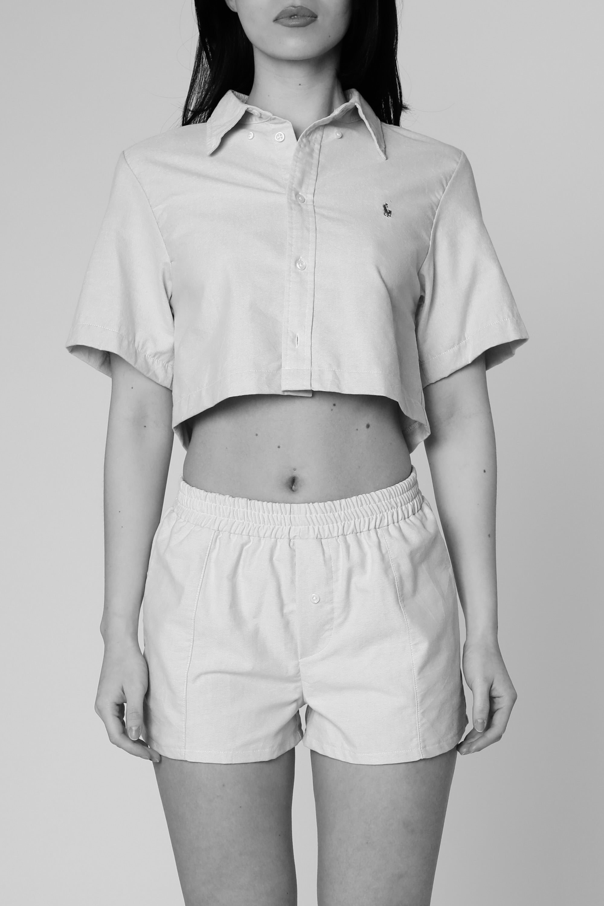 Rework Oxford Shorts Set - M-SETS-Polo-M-Frankie Collective Rare Vintage Streetwear Reworks