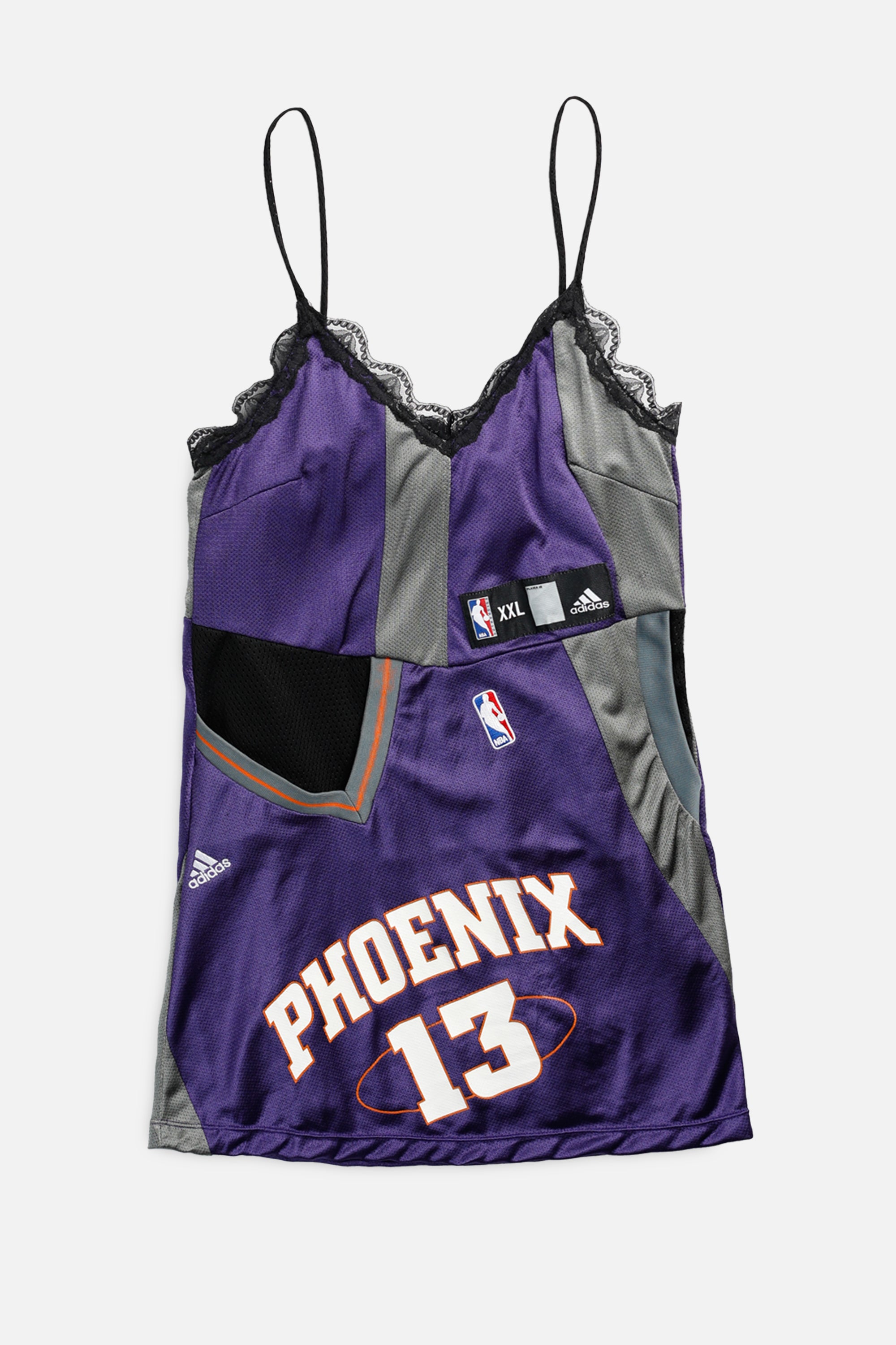 Rework Phoenix Suns NBA Lace Dress - XS-DRESSES-NBA-XS-Frankie Collective Rare Vintage Streetwear Reworks