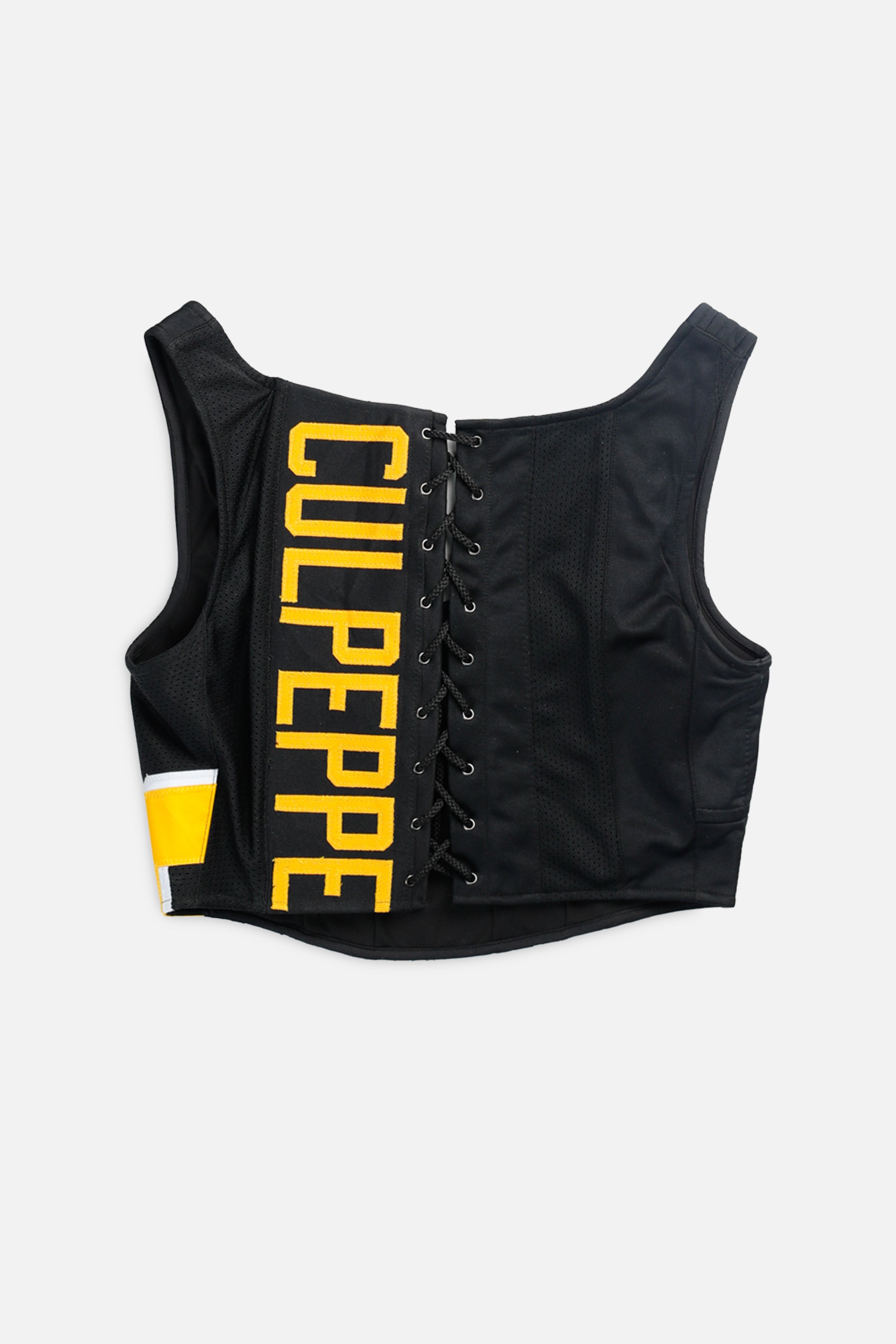 Rework Pittsburgh Steelers NFL Corset - L-TOPS-NFL-L-Frankie Collective Rare Vintage Streetwear Reworks