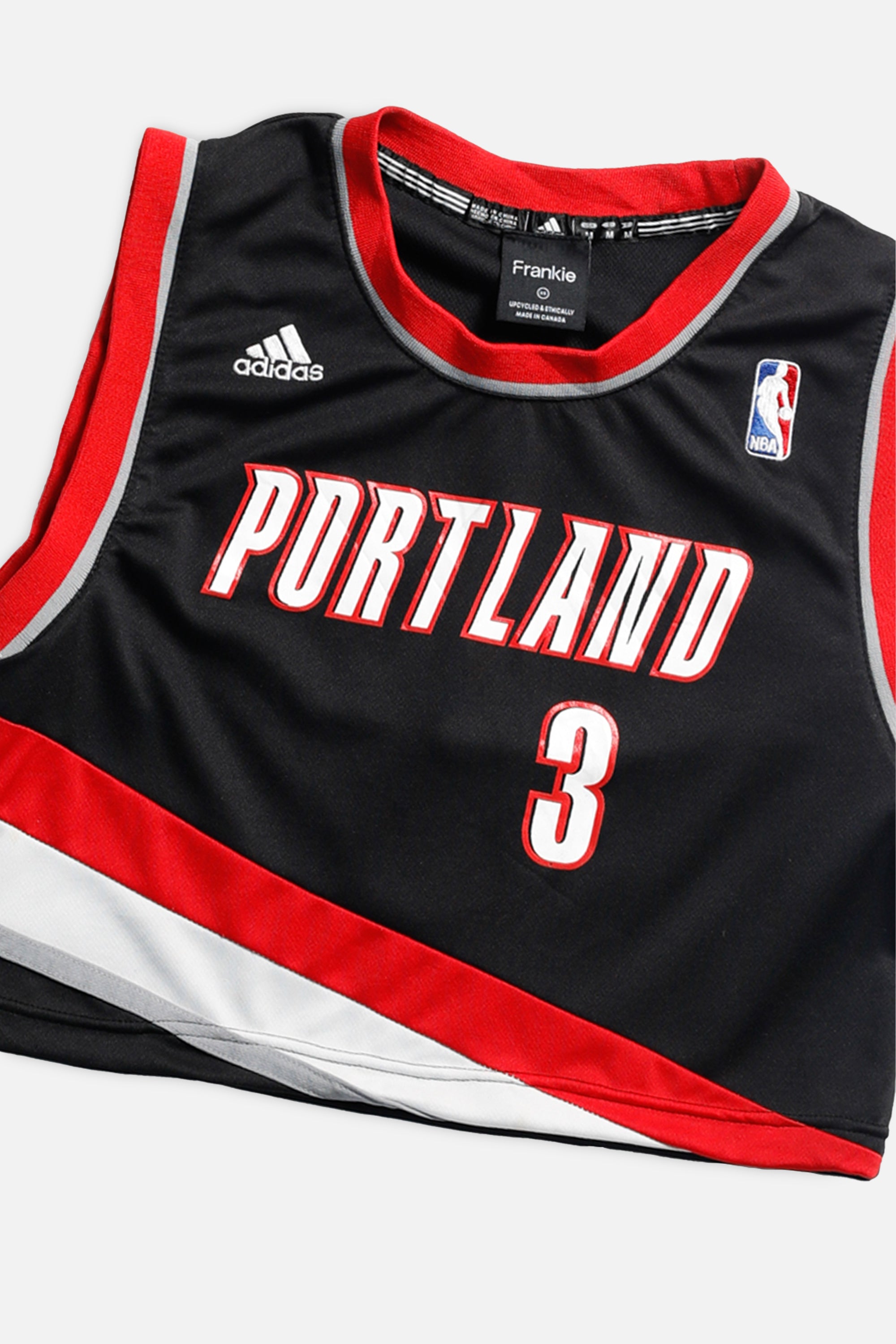 Rework Portland Trail Blazers NBA Crop Jersey - XS-JERSEYS-NBA-XS-Frankie Collective Rare Vintage Streetwear Reworks