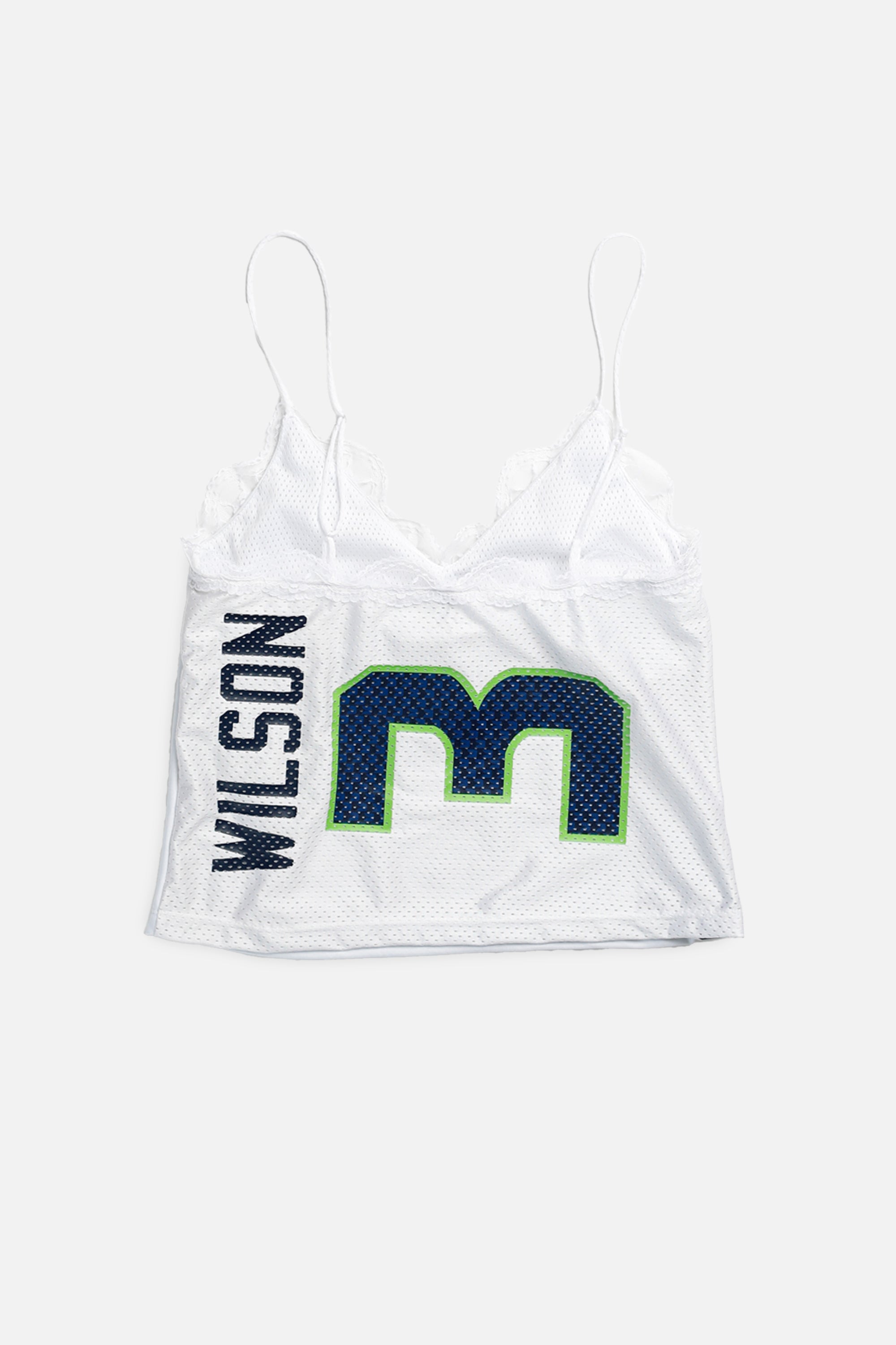 Rework Seattle Seahawks NFL Lace Tank - S-TOPS-NFL-S-Frankie Collective Rare Vintage Streetwear Reworks