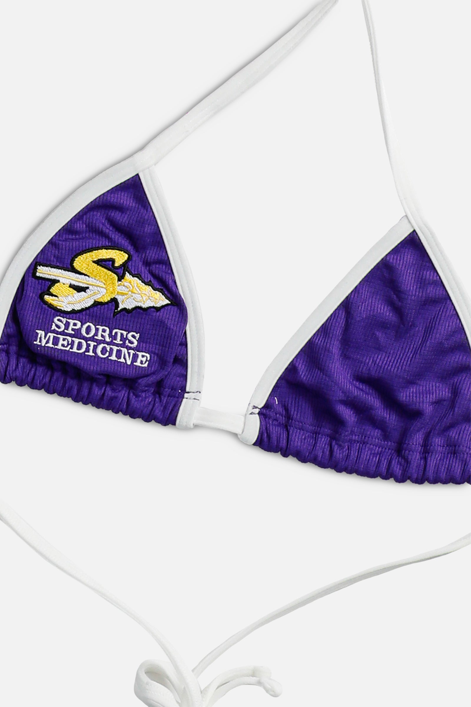 Rework Soccer Triangle Top - XS-BRA TOPS-vendor-unknown-XS-Frankie Collective Rare Vintage Streetwear Reworks