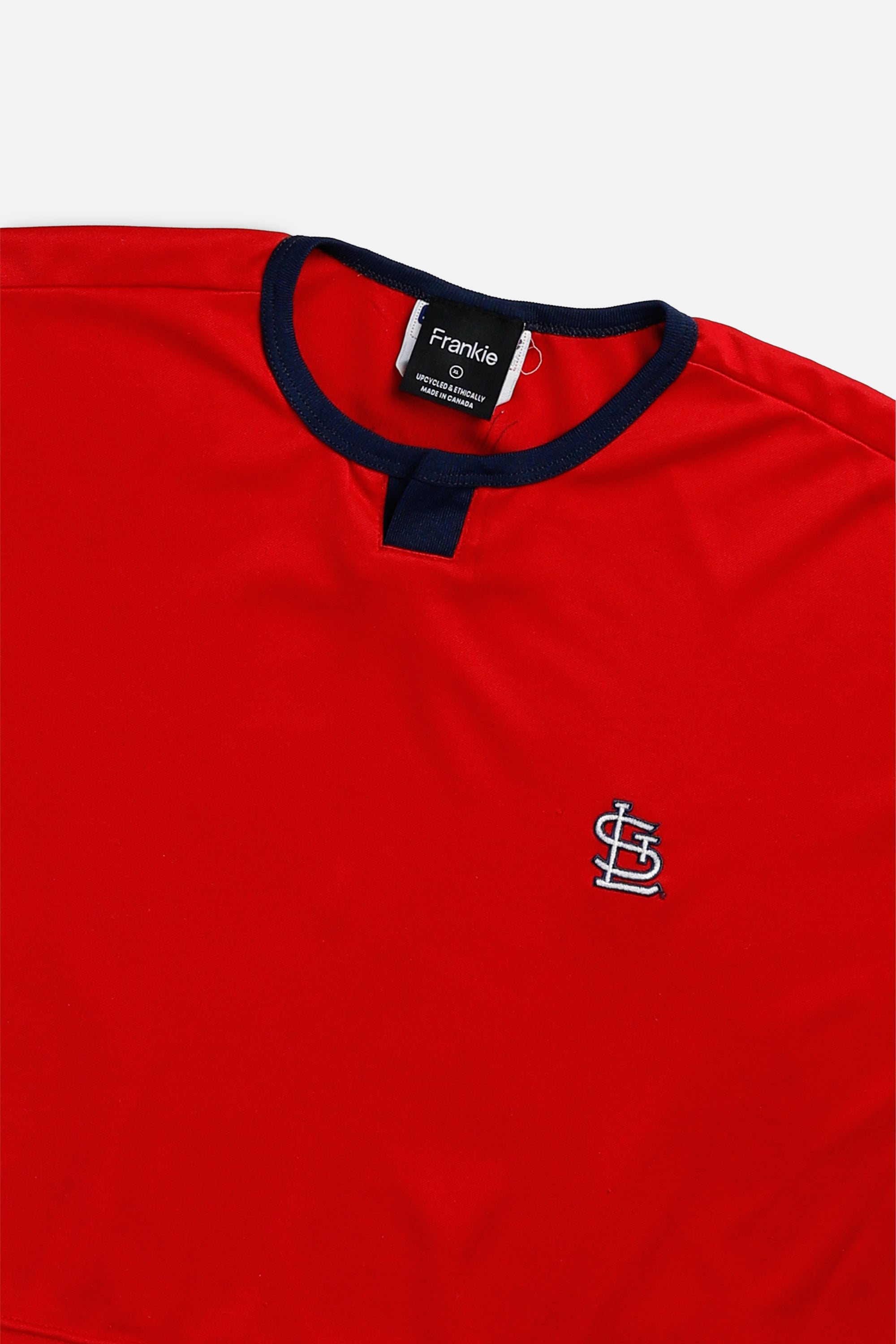 Rework St. Louis Cardinals MLB Crop Tee - XL-TOPS-MLB-XL-Frankie Collective Rare Vintage Streetwear Reworks