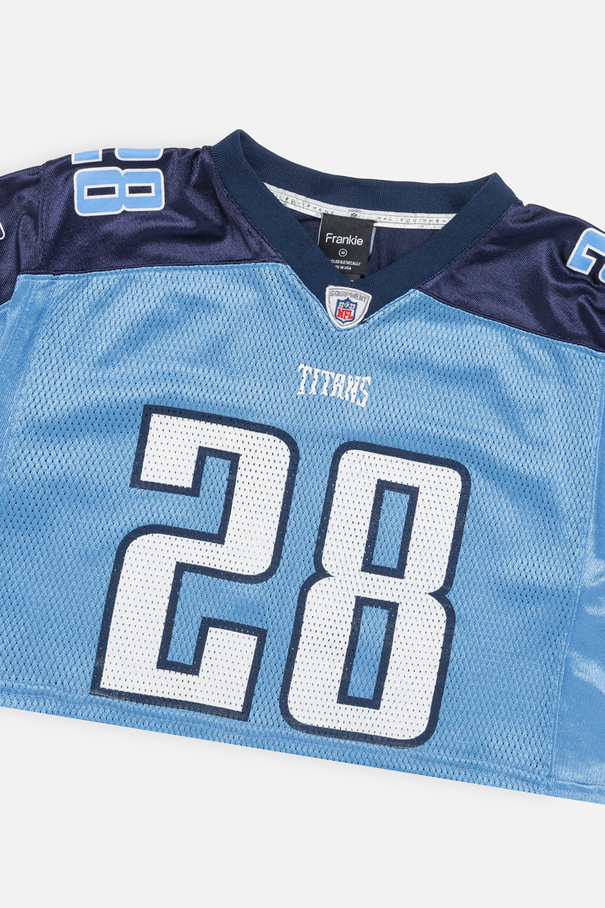 Rework Tennessee Titans Crop Jersey-NFL-Frankie Collective-Rework-Vintage-Streetwear