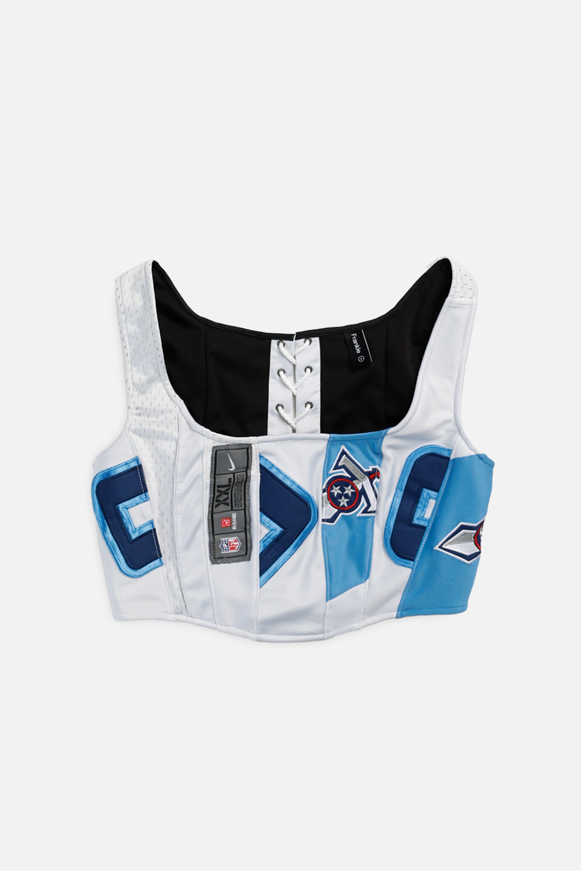 Rework Tennessee Titans NFL Corset - S-TOPS-NFL-S-Frankie Collective Rare Vintage Streetwear Reworks