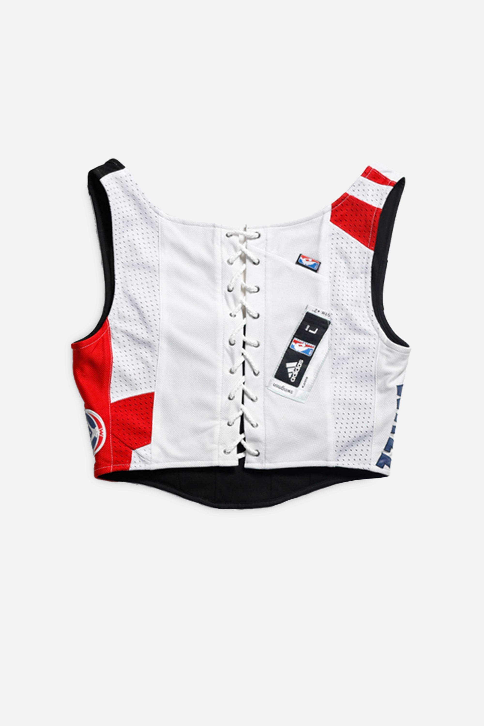 Rework Washington Wizards NBA Corset - M-TOPS-NBA-M-Frankie Collective Rare Vintage Streetwear Reworks