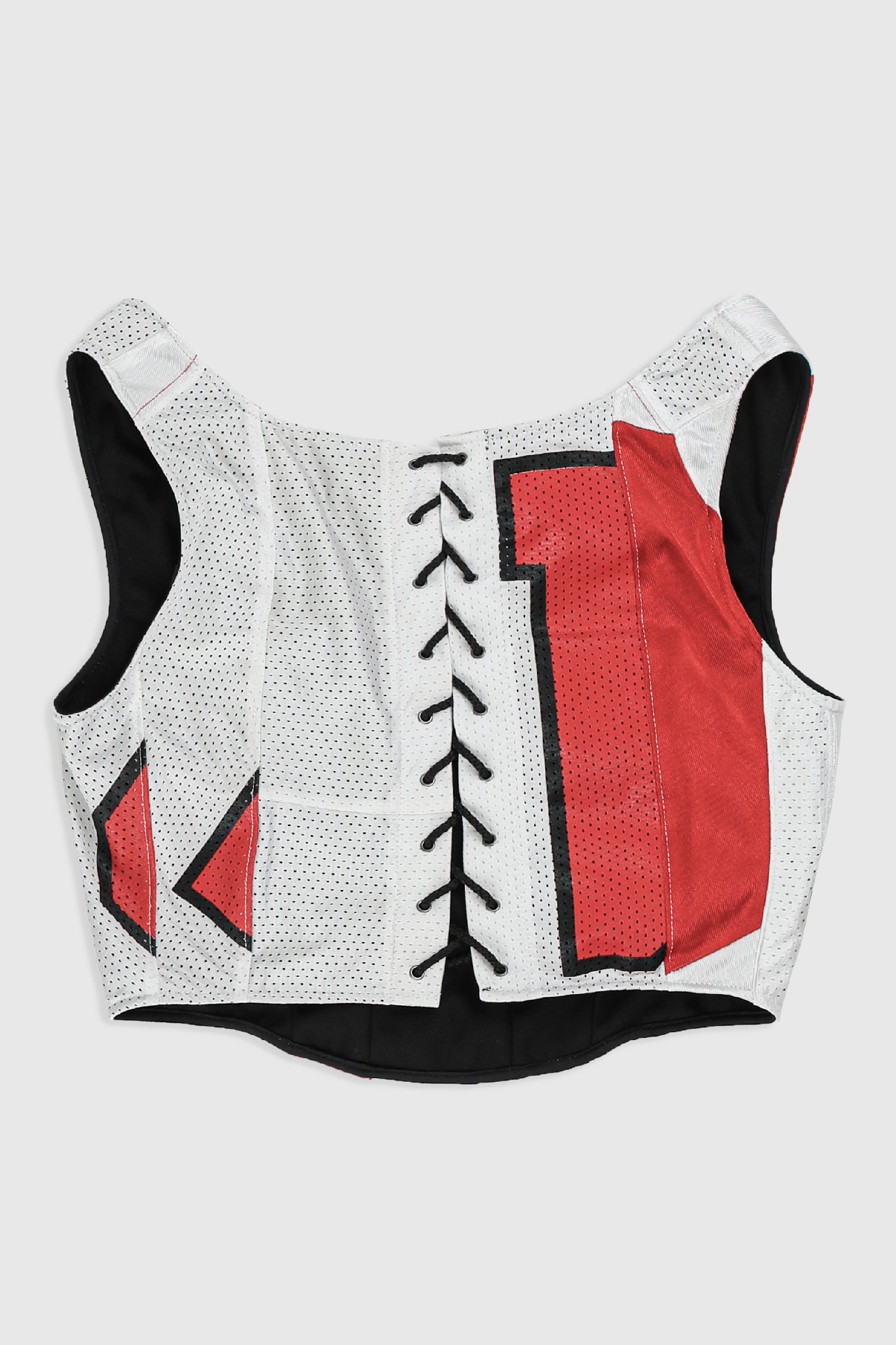 Rework Wolfpack Jersey Corset - L-TOPS-NBA-Frankie Collective Rare Vintage Streetwear Reworks
