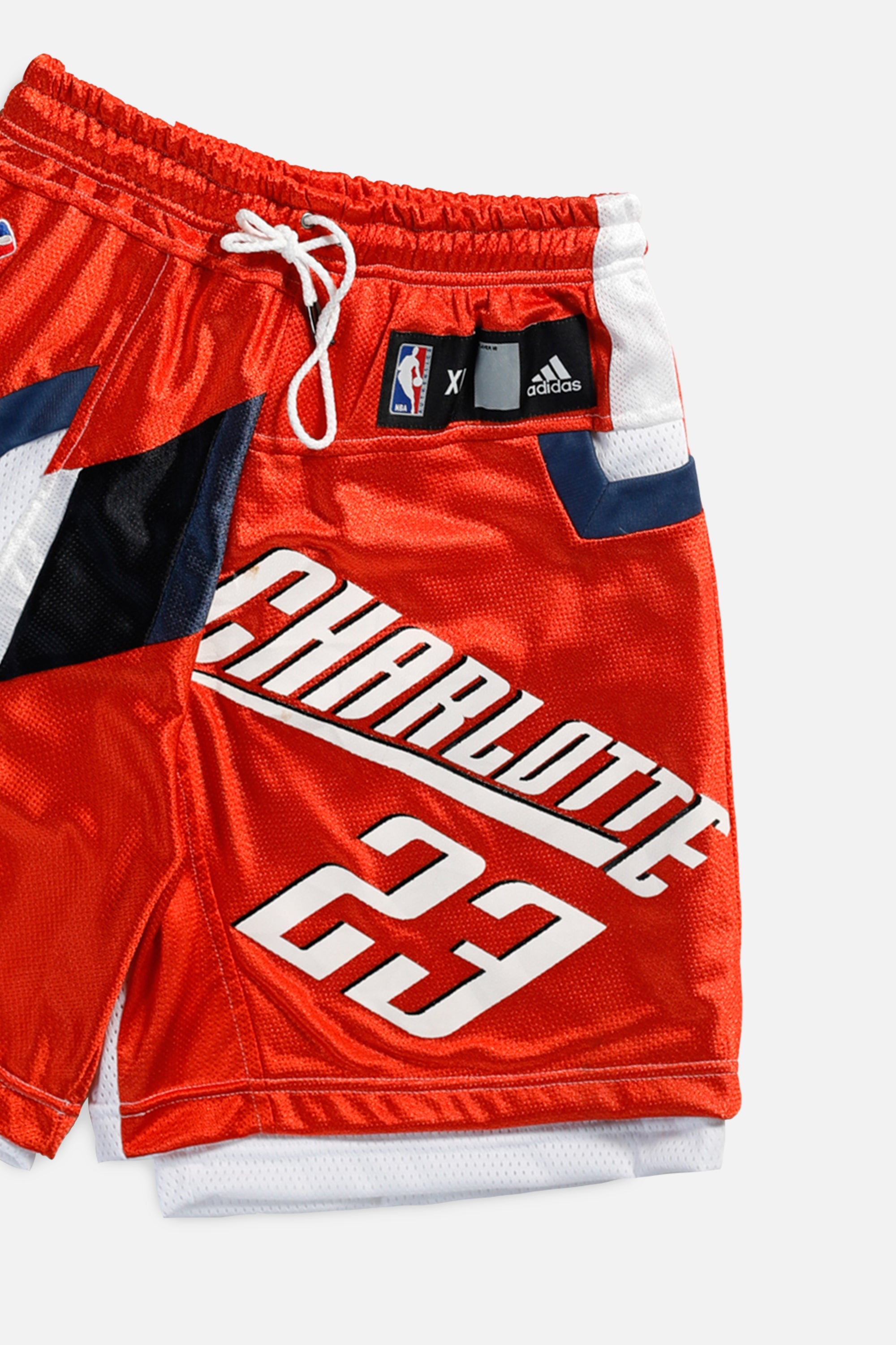 Unisex Rework Charlotte Bobcats NBA Jersey Shorts - XS-BOTTOMS-NBA-Women's XS - Men's XXS-Frankie Collective Rare Vintage Streetwear Reworks