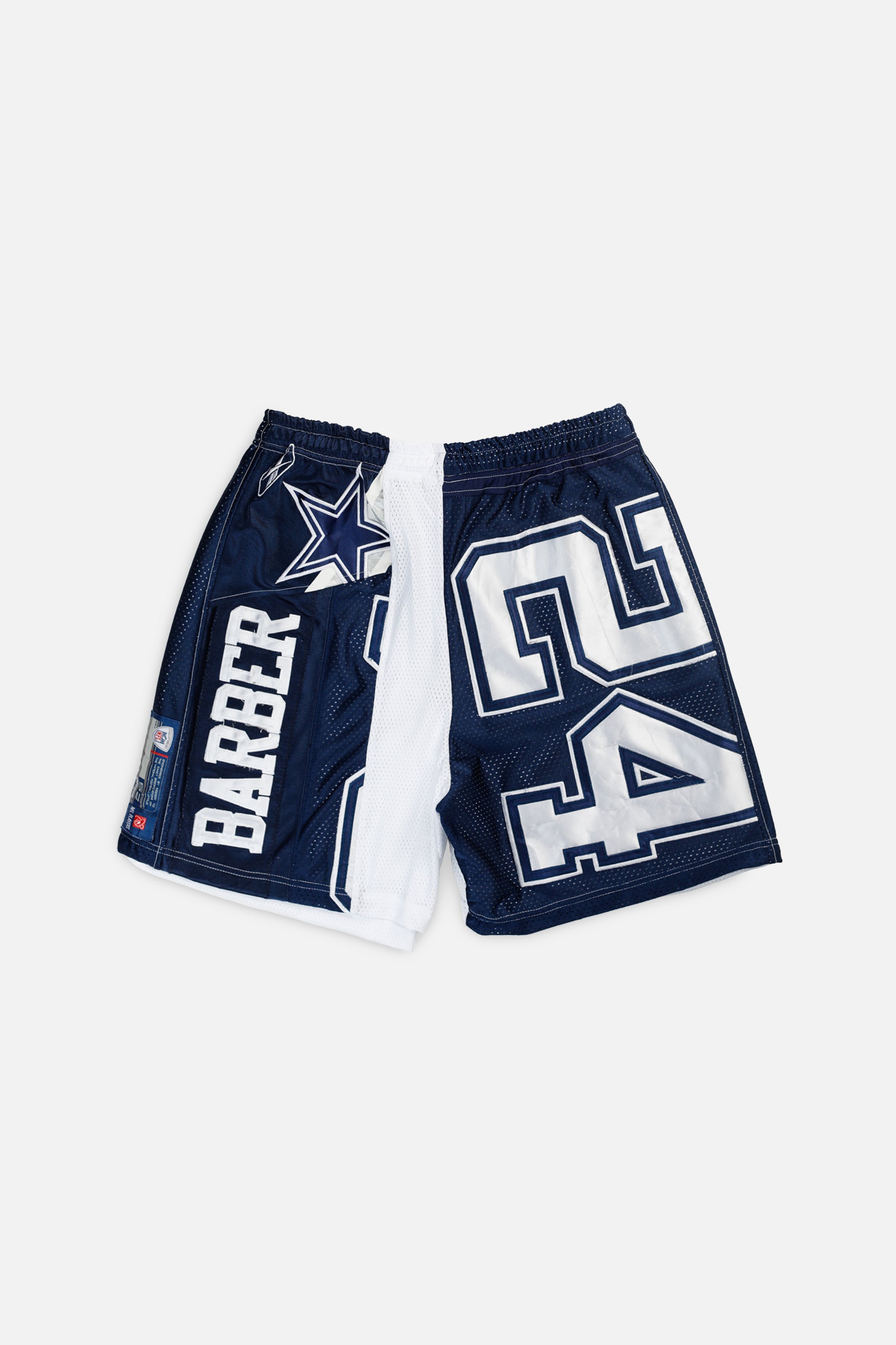 Unisex Rework Dallas Cowboys NFL Jersey Shorts - L-BOTTOMS-NFL-Women's L - Men's M-Frankie Collective Rare Vintage Streetwear Reworks