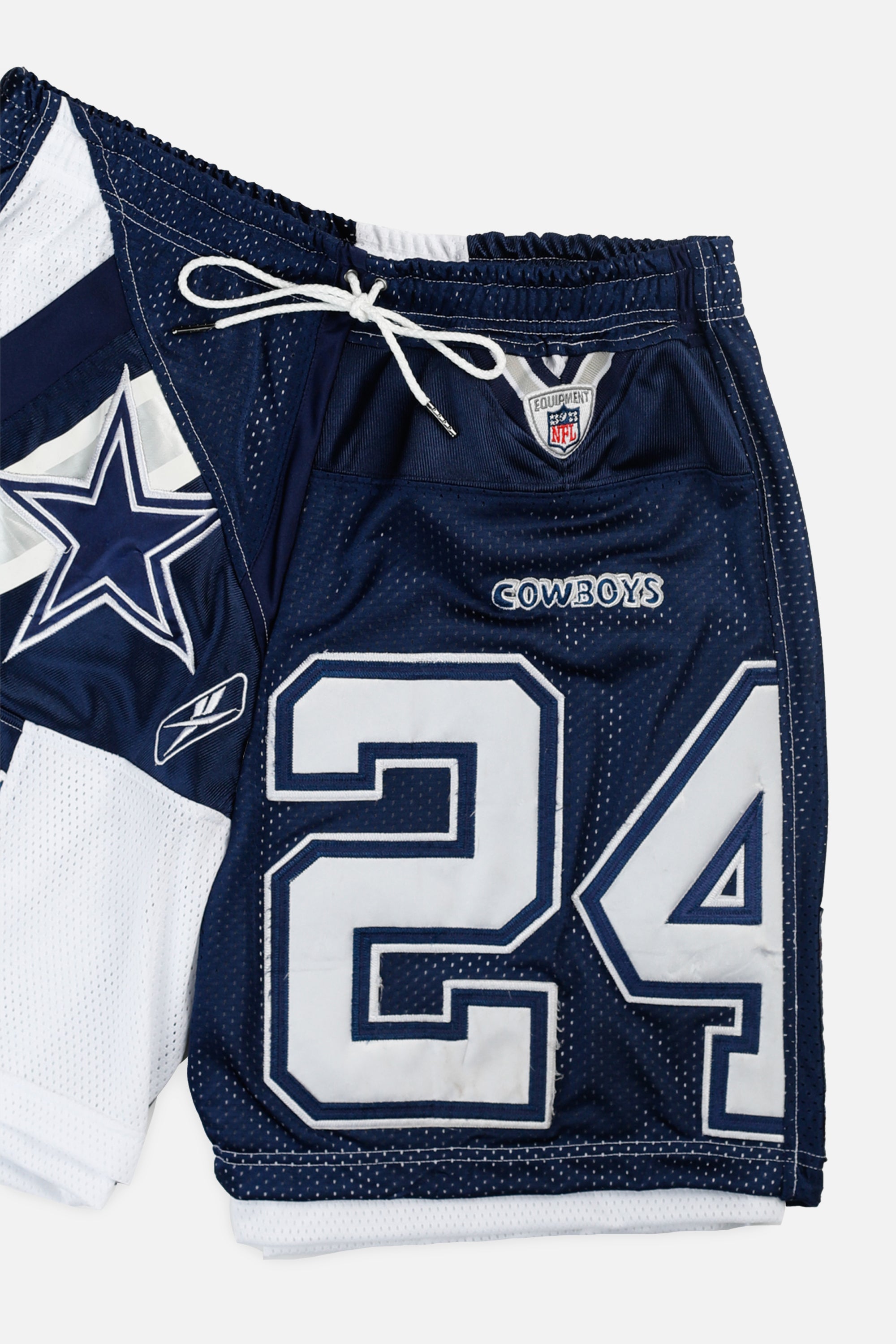 Unisex Rework Dallas Cowboys NFL Jersey Shorts - L-BOTTOMS-NFL-Women's L - Men's M-Frankie Collective Rare Vintage Streetwear Reworks