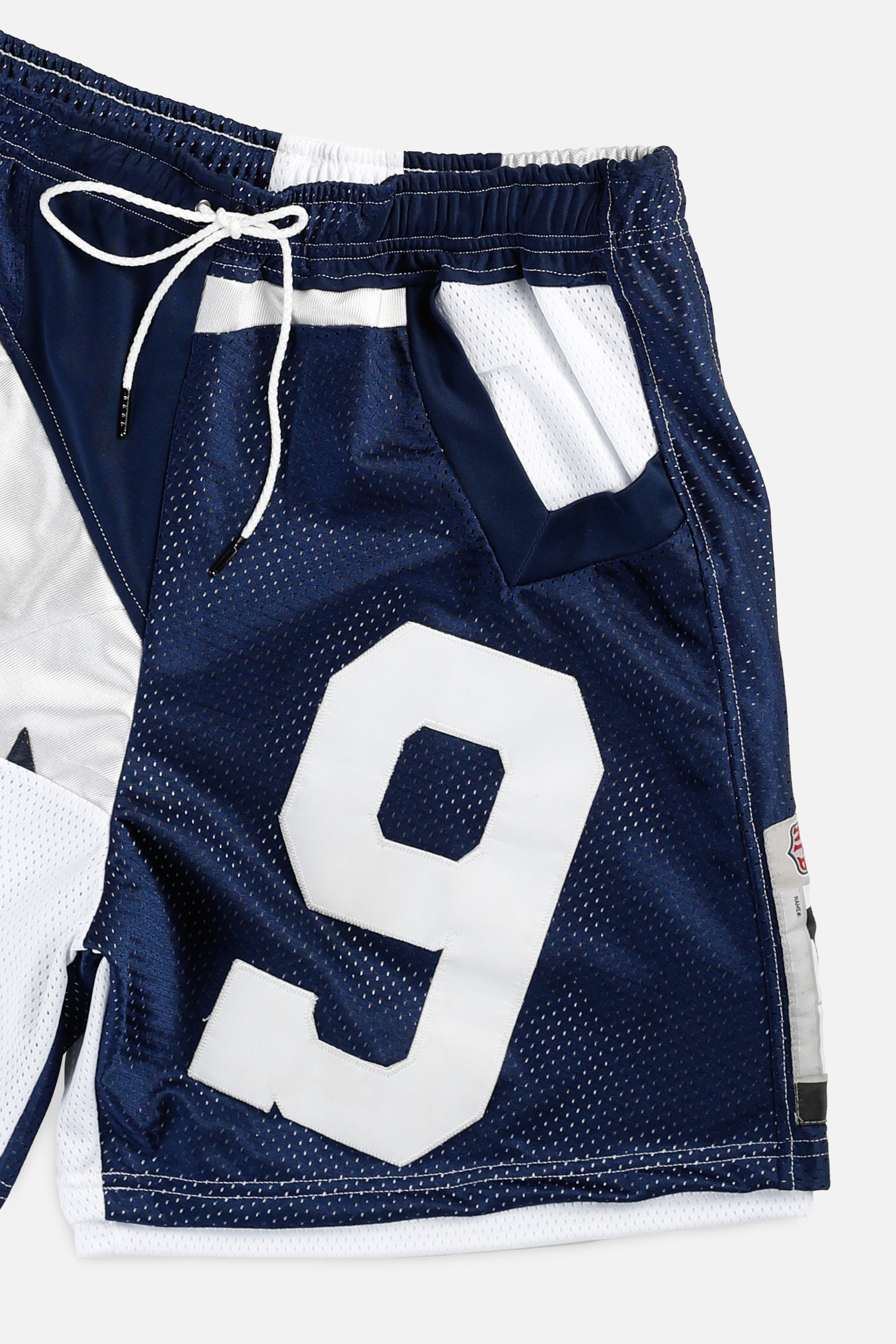 Unisex Rework Dallas Cowboys NFL Jersey Shorts - XL-BOTTOMS-NFL-Women's XL - Men's L-Frankie Collective Rare Vintage Streetwear Reworks