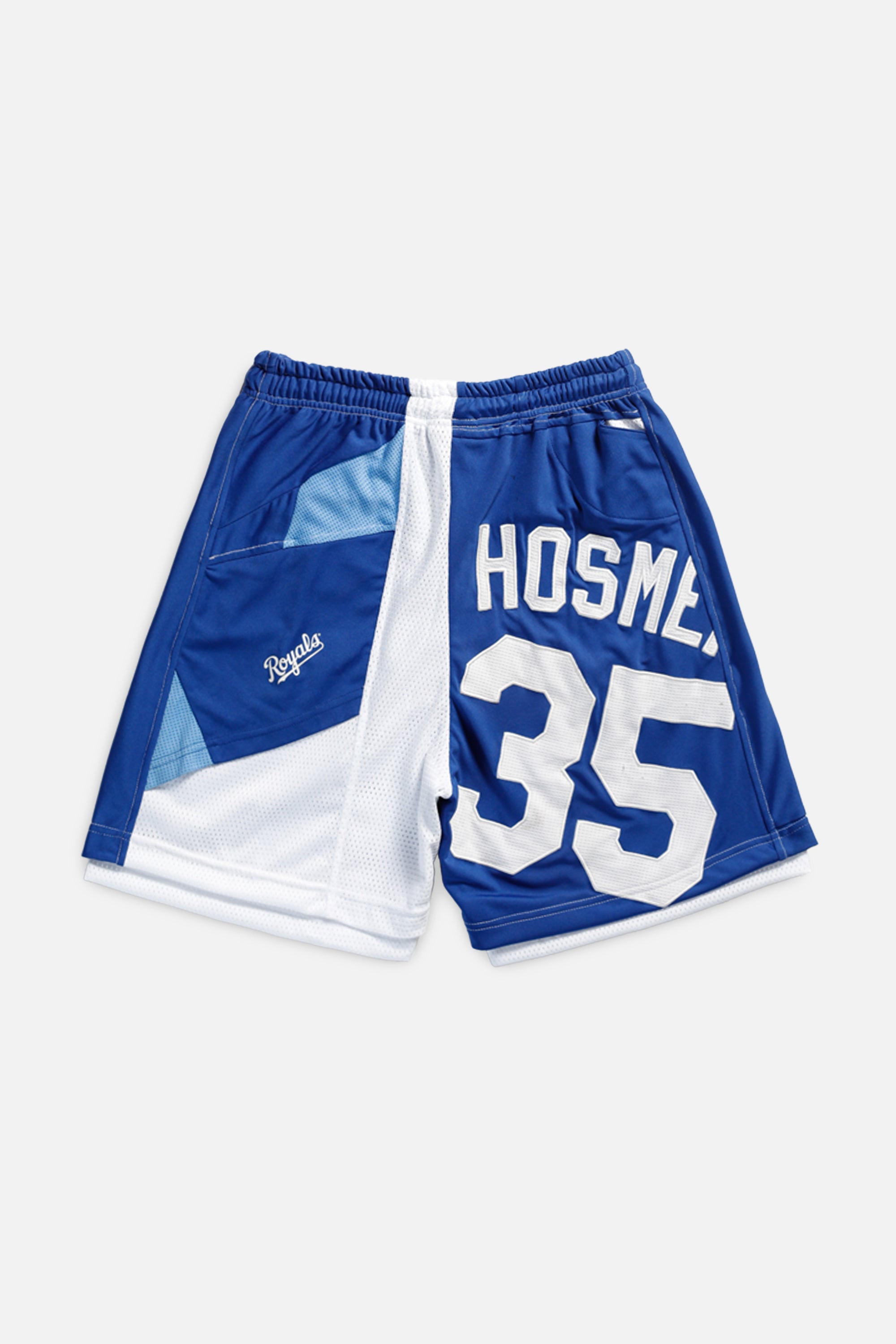 Unisex Rework Kansas City Royals MLB Jersey Shorts - XS-BOTTOMS-MLB-XS-Frankie Collective Rare Vintage Streetwear Reworks