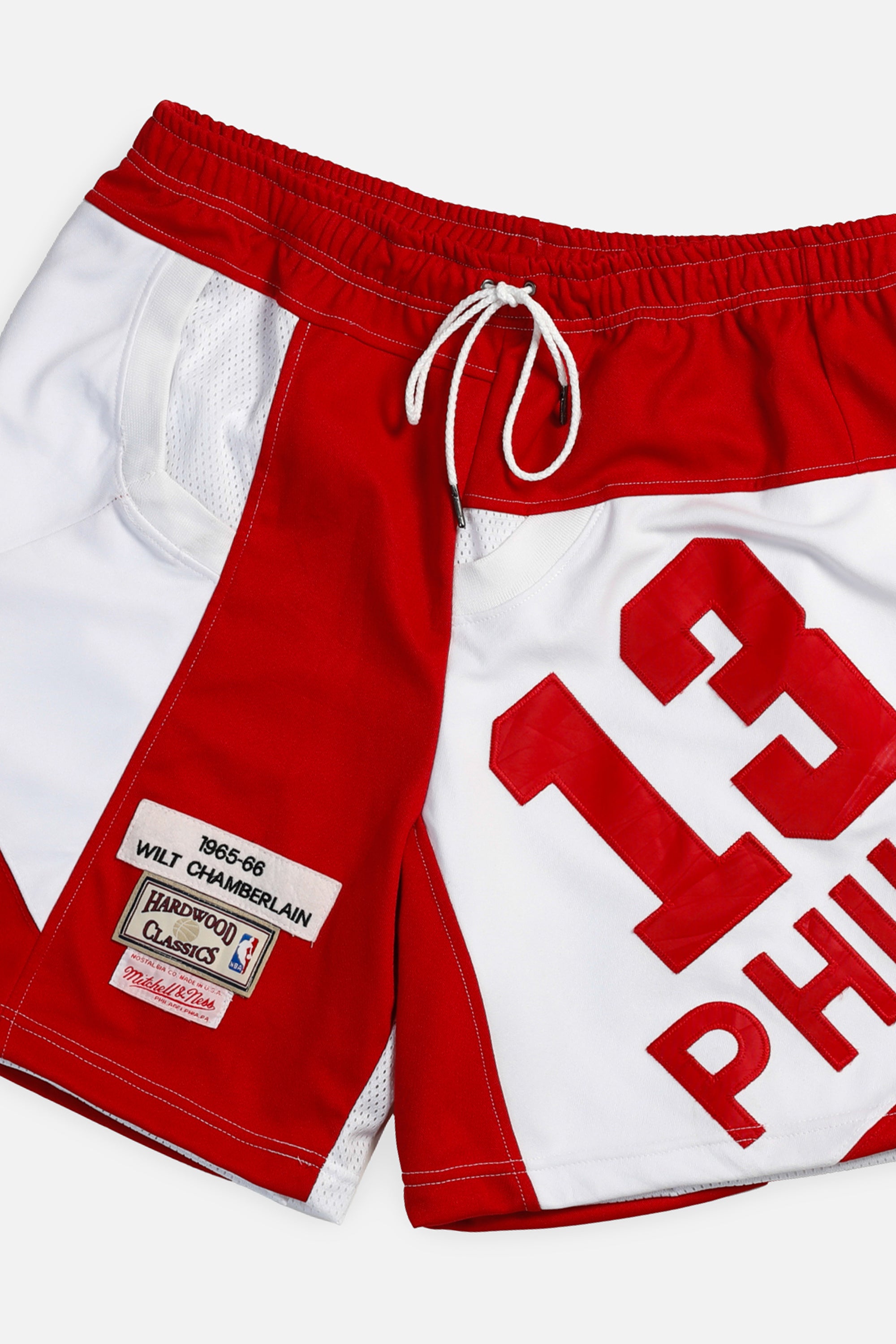 Unisex Rework Philadelphia 76ers Jersey Shorts - Women's L - Men's M-SHORTS-NBA-Frankie Collective