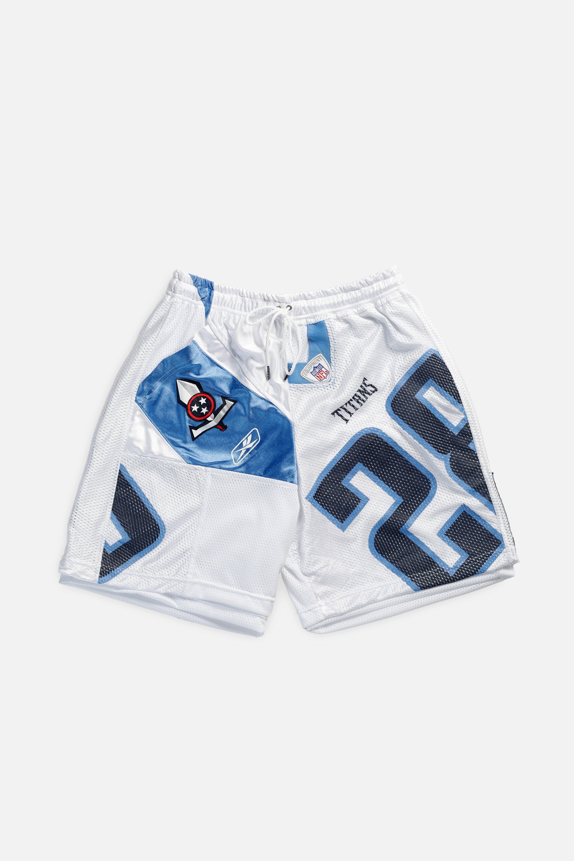 Unisex Rework Tennessee Titans Jersey Shorts - Women's M - Men's S-SHORTS-NFL-Frankie Collective