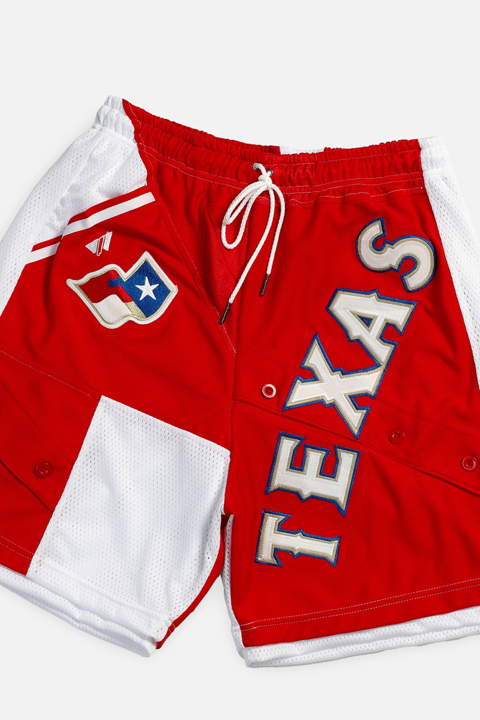 Unisex Rework Texas Rangers Jersey Shorts - Women's M - Men's S-SHORTS-MLB-Frankie Collective