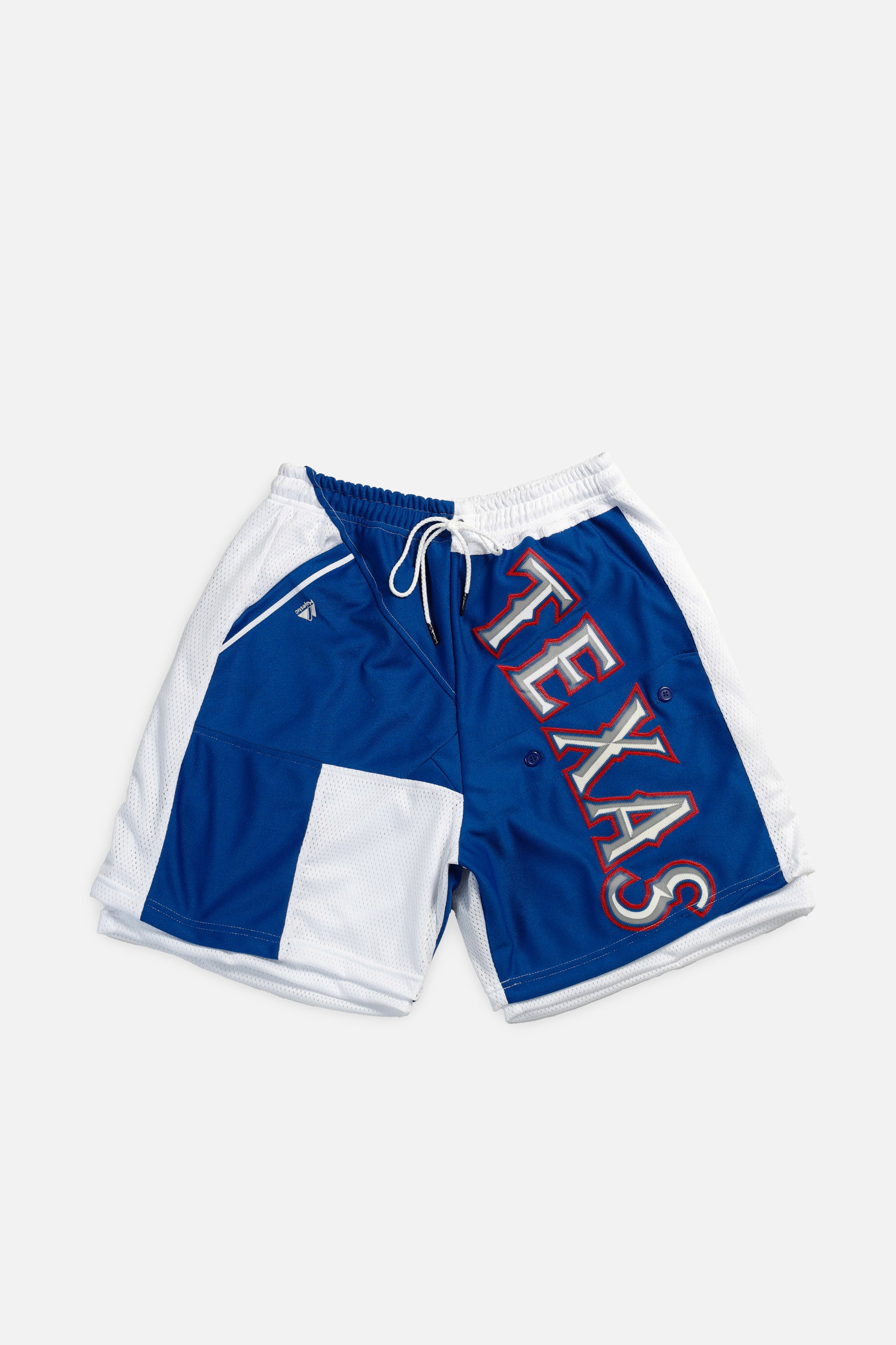 Unisex Rework Texas Rangers Jersey Shorts - Women's M - Men's S-SHORTS-MLB-Frankie Collective