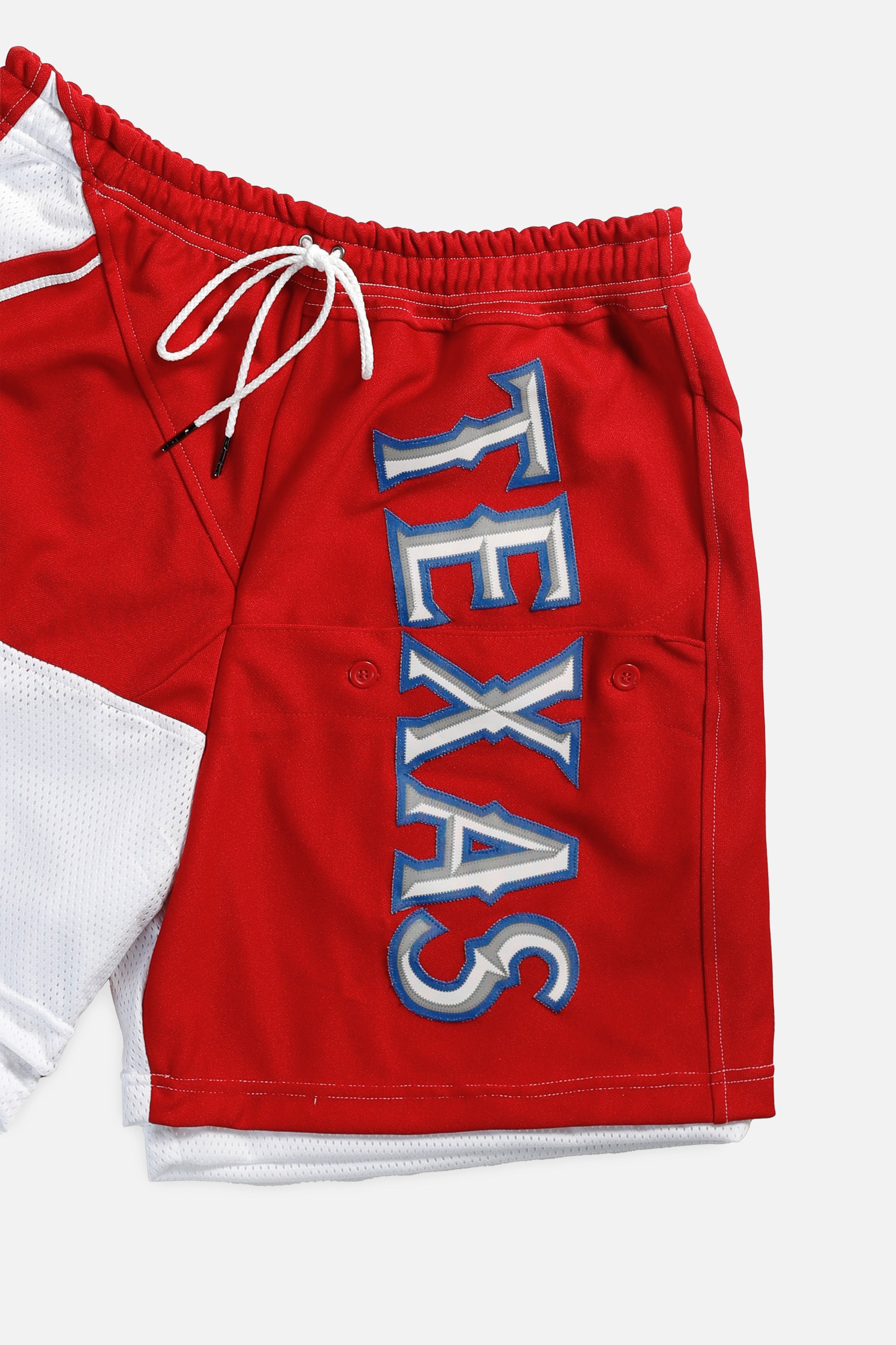 Unisex Rework Texas Rangers MLB Jersey Shorts - Women's L - Men's M-SHORTS-MLB-Frankie Collective