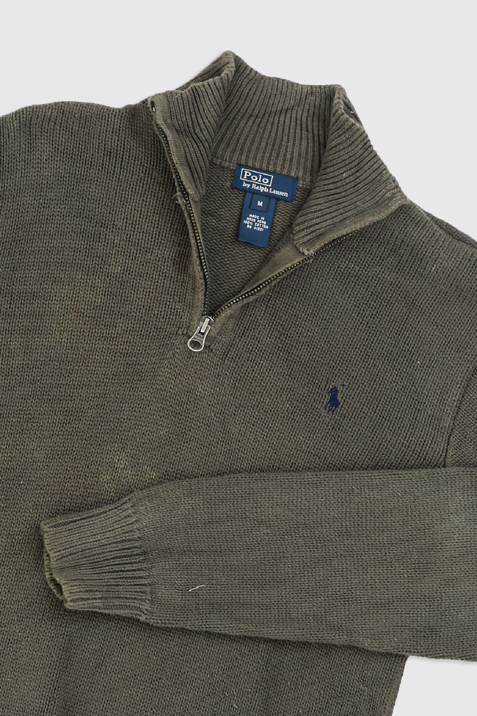 Vintage 1/4 Zip Knit Sweater-SWEATERS-vendor-unknown-Frankie Collective Rare Vintage Streetwear Reworks