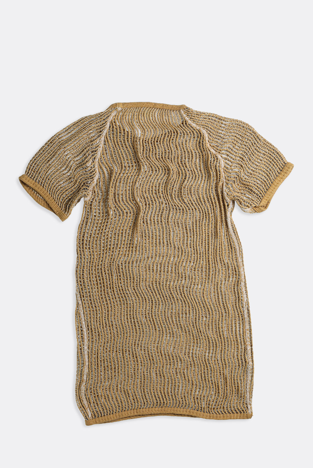 Vintage Knitted Shirt - Brown, White, Tan, Olive, Dark Green, Charcoal-TSHIRTS-vendor-unknown-Brown-Frankie Collective Rare Vintage Streetwear Reworks
