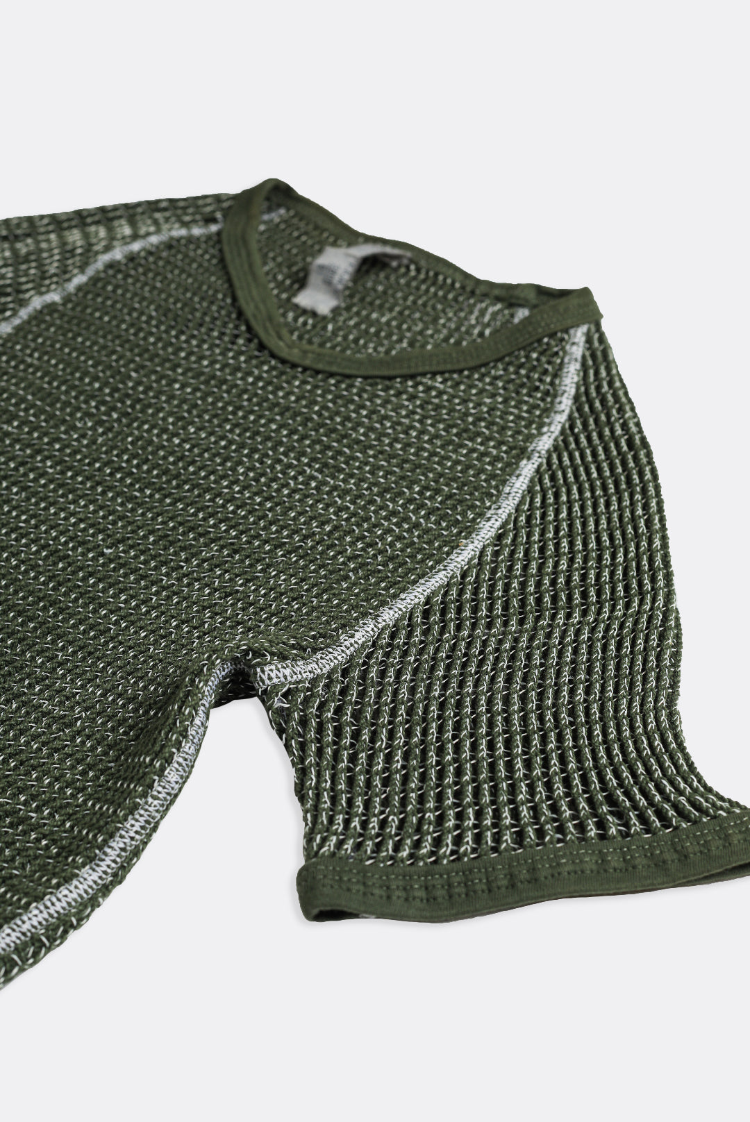 Vintage Knitted Shirt - Brown, White, Tan, Olive, Dark Green, Charcoal-TSHIRTS-vendor-unknown-Brown-Frankie Collective Rare Vintage Streetwear Reworks