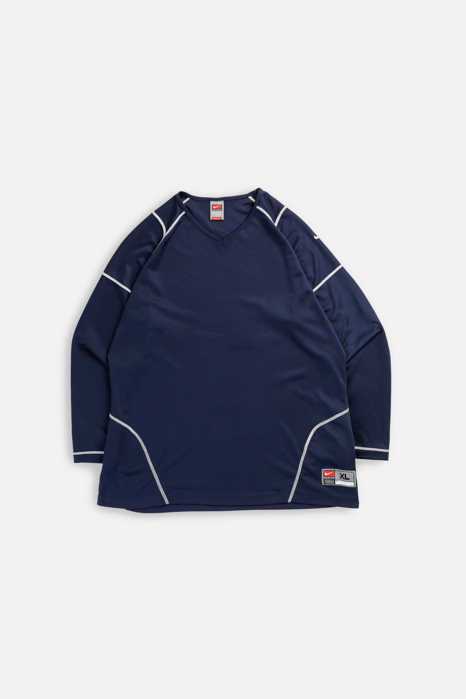 Vintage Nike Long Sleeve Athletic Tee - Women's XL-TOPS-Nike-Women's XL-Frankie Collective Rare Vintage Streetwear Reworks