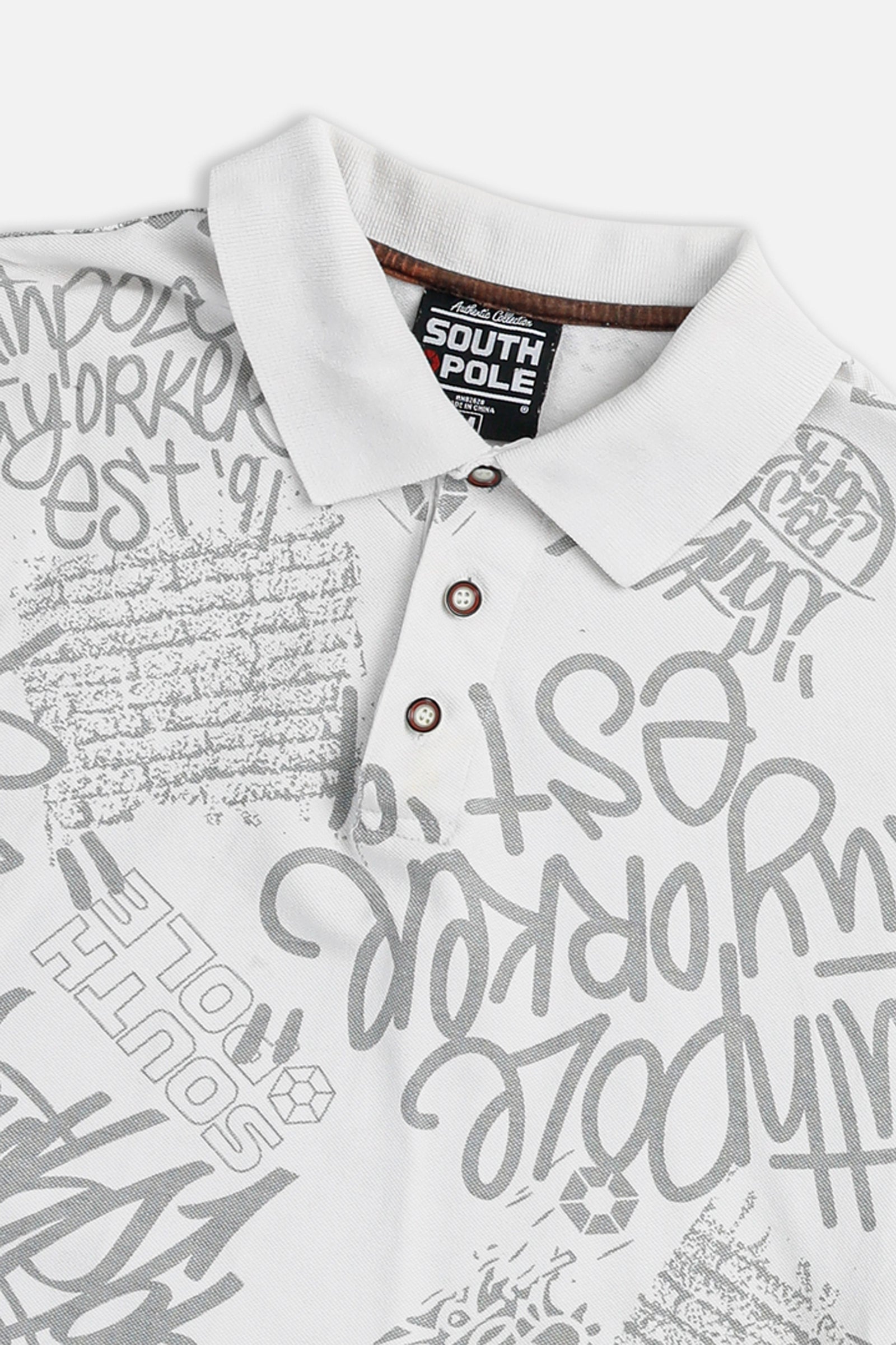 Vintage South Pole Collared Tee - M-TOPS-Southpole-M-Frankie Collective Rare Vintage Streetwear Reworks