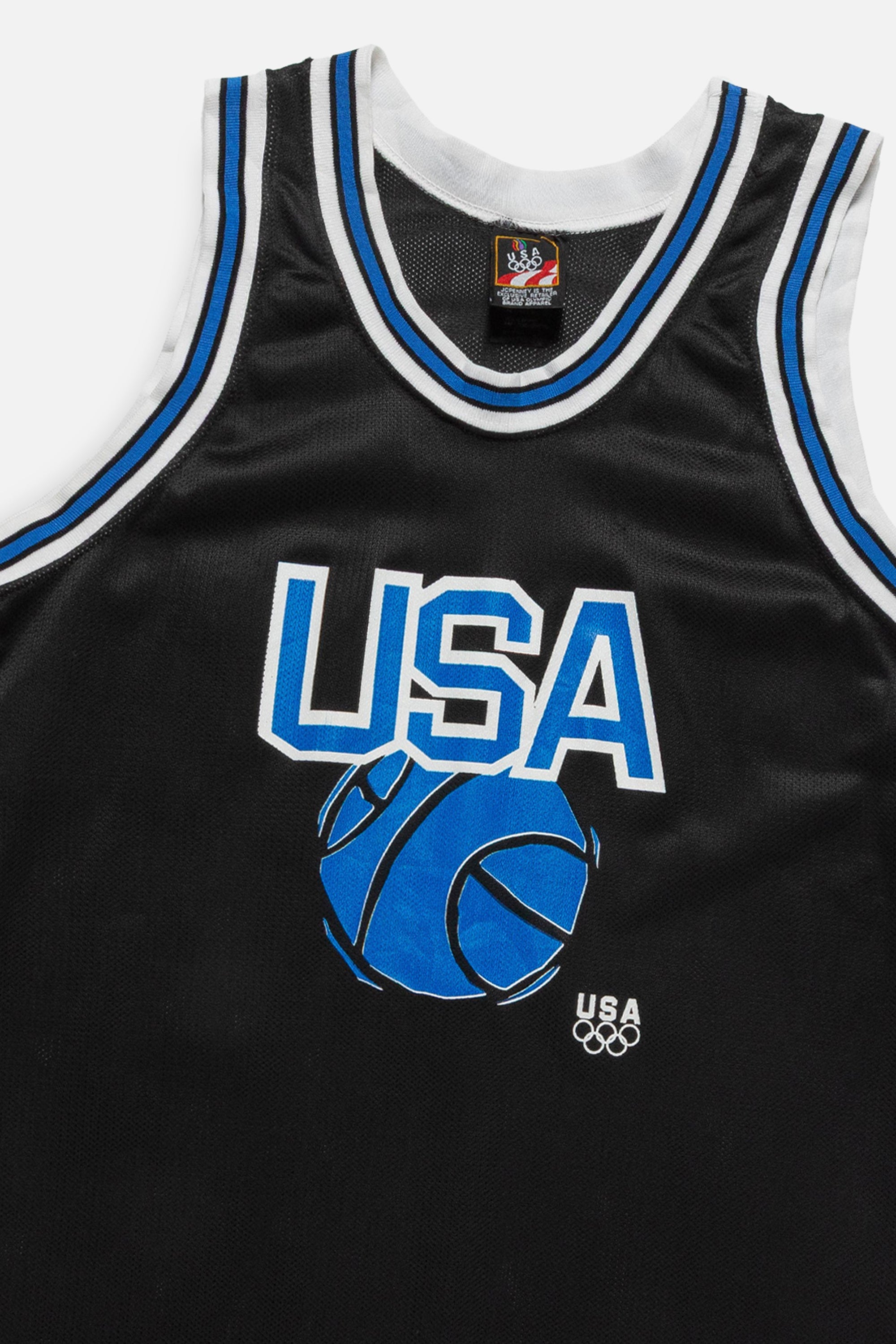 Vintage USA Olympics Basketball Jersey-NCAA-Frankie Collective-Rework-Vintage-Streetwear