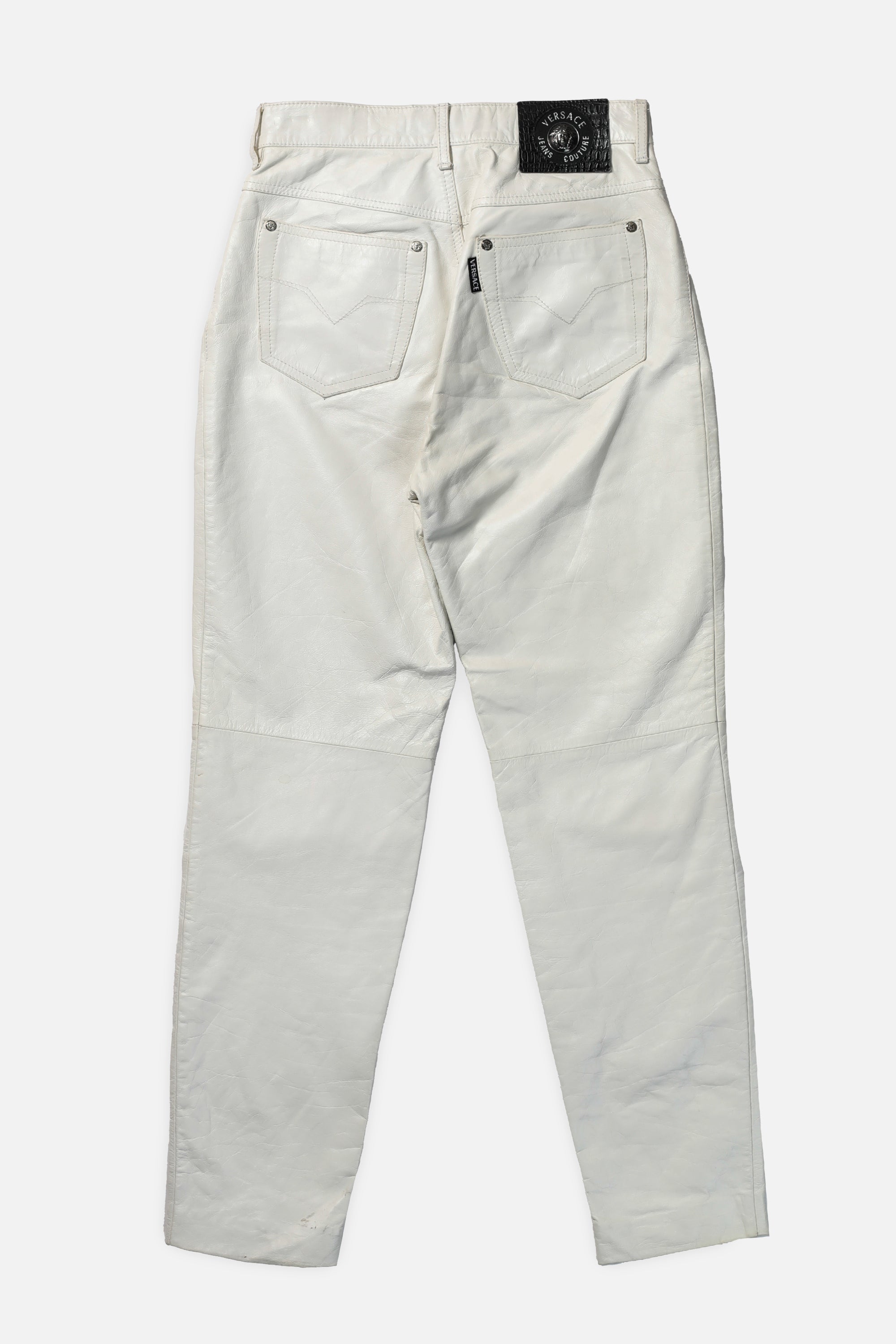 Vintage Versace Leather Pants - S-PANTS-Versace-Frankie Collective