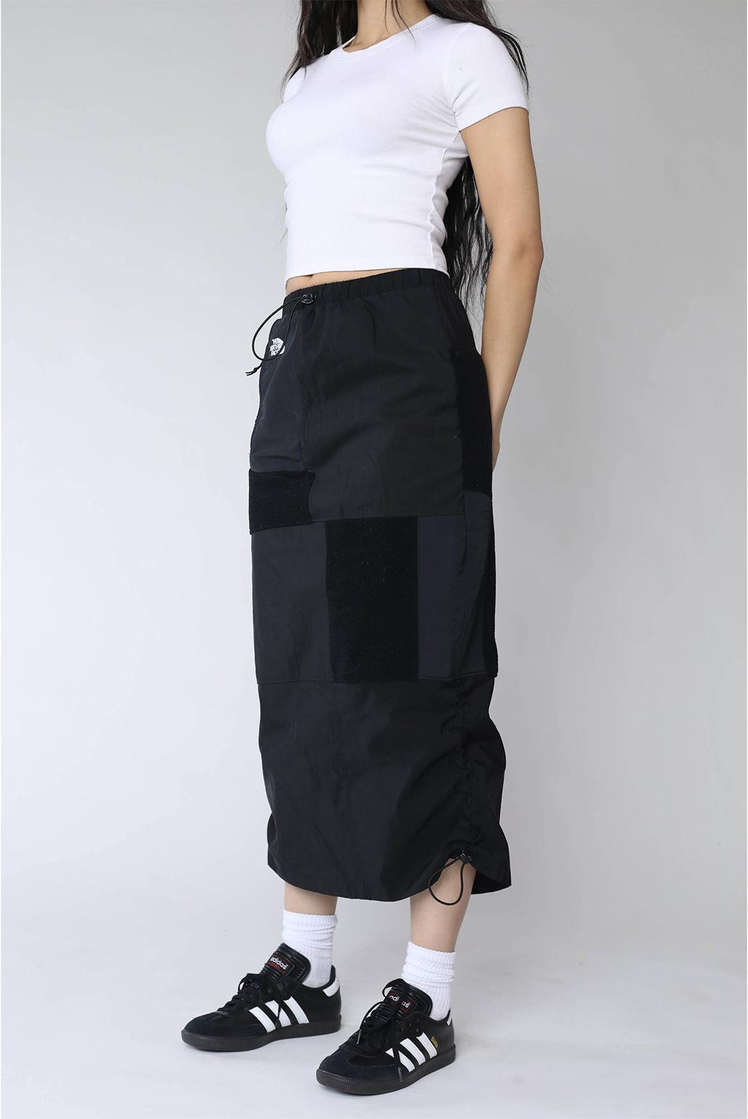 Rework North Face Fleece Midi Skirt-BOTTOMS-North Face-XS-Frankie Collective Rare Vintage Streetwear Reworks
